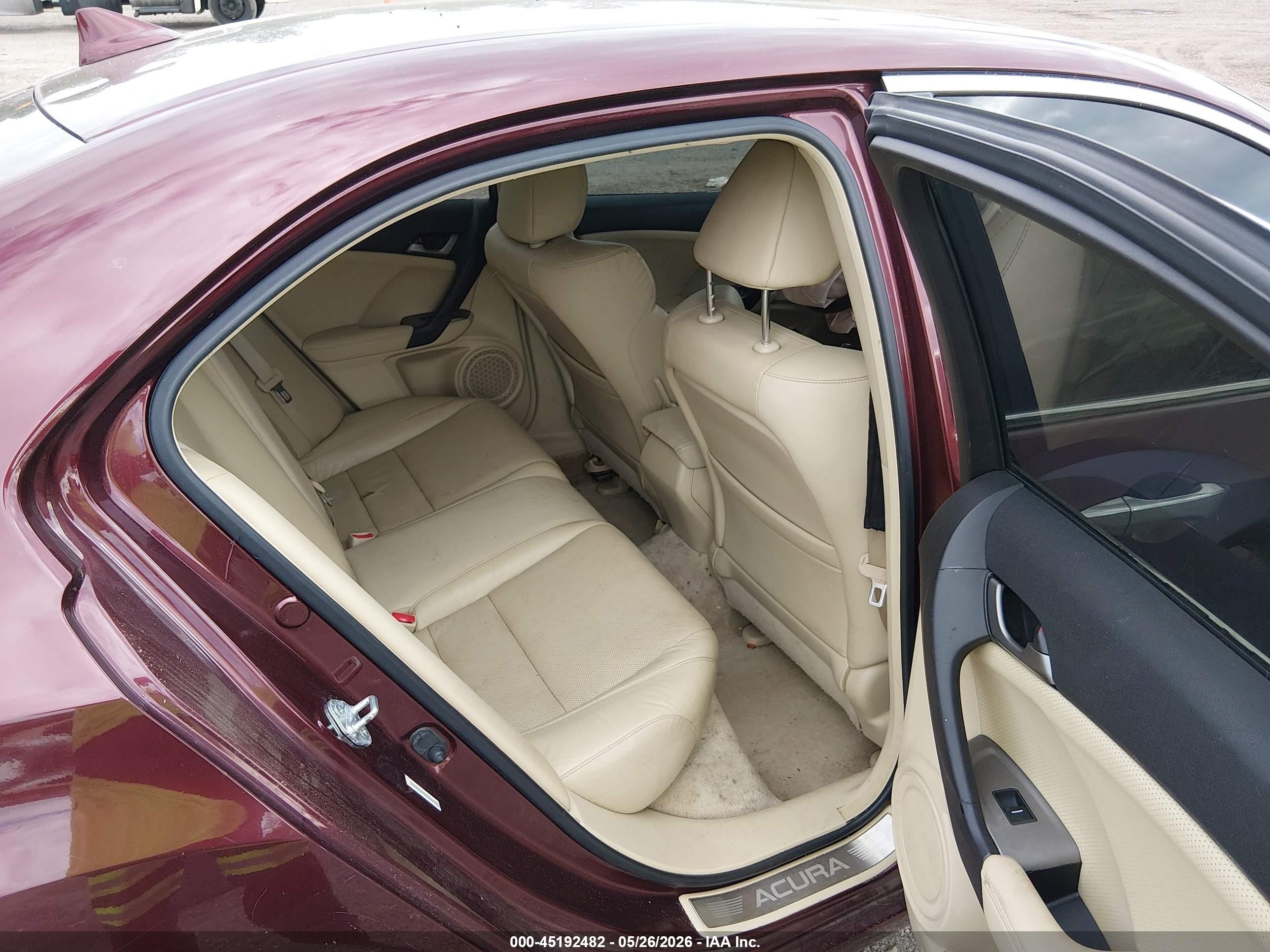 2010 Acura Tsx 2.4 Maroon vin: JH4CU2F68AC023372