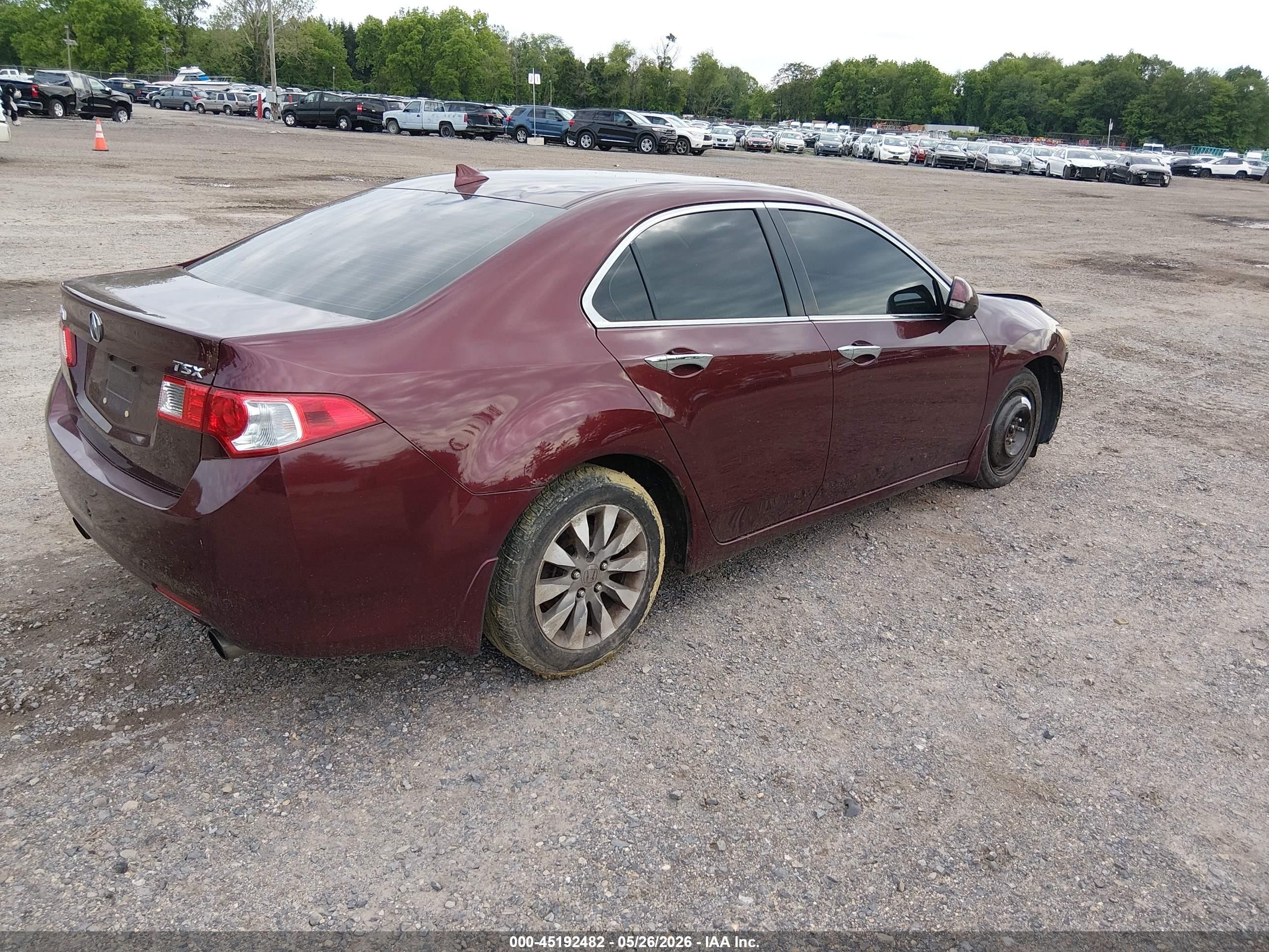 2010 Acura Tsx 2.4 Maroon vin: JH4CU2F68AC023372