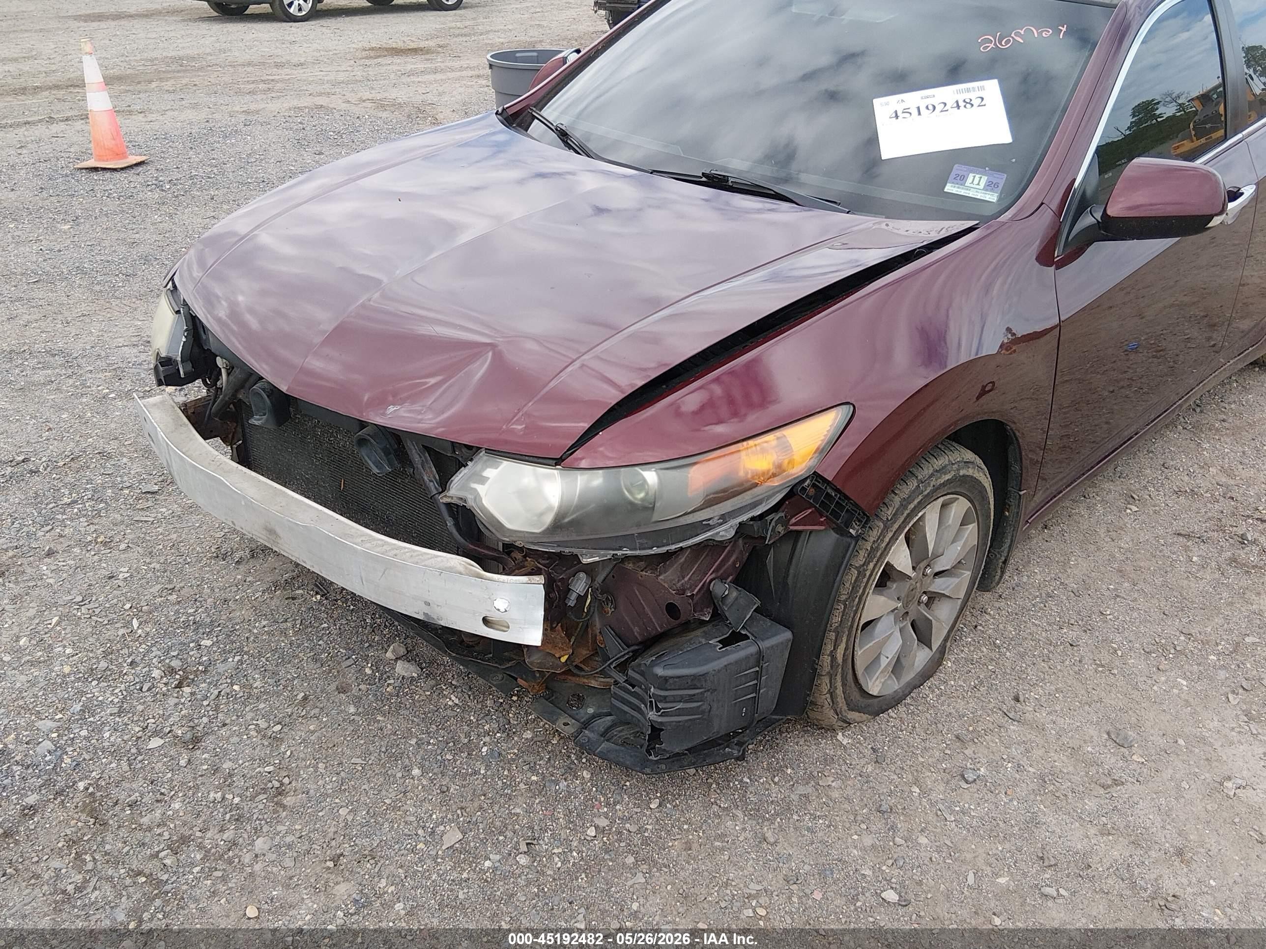 2010 Acura Tsx 2.4 Maroon vin: JH4CU2F68AC023372