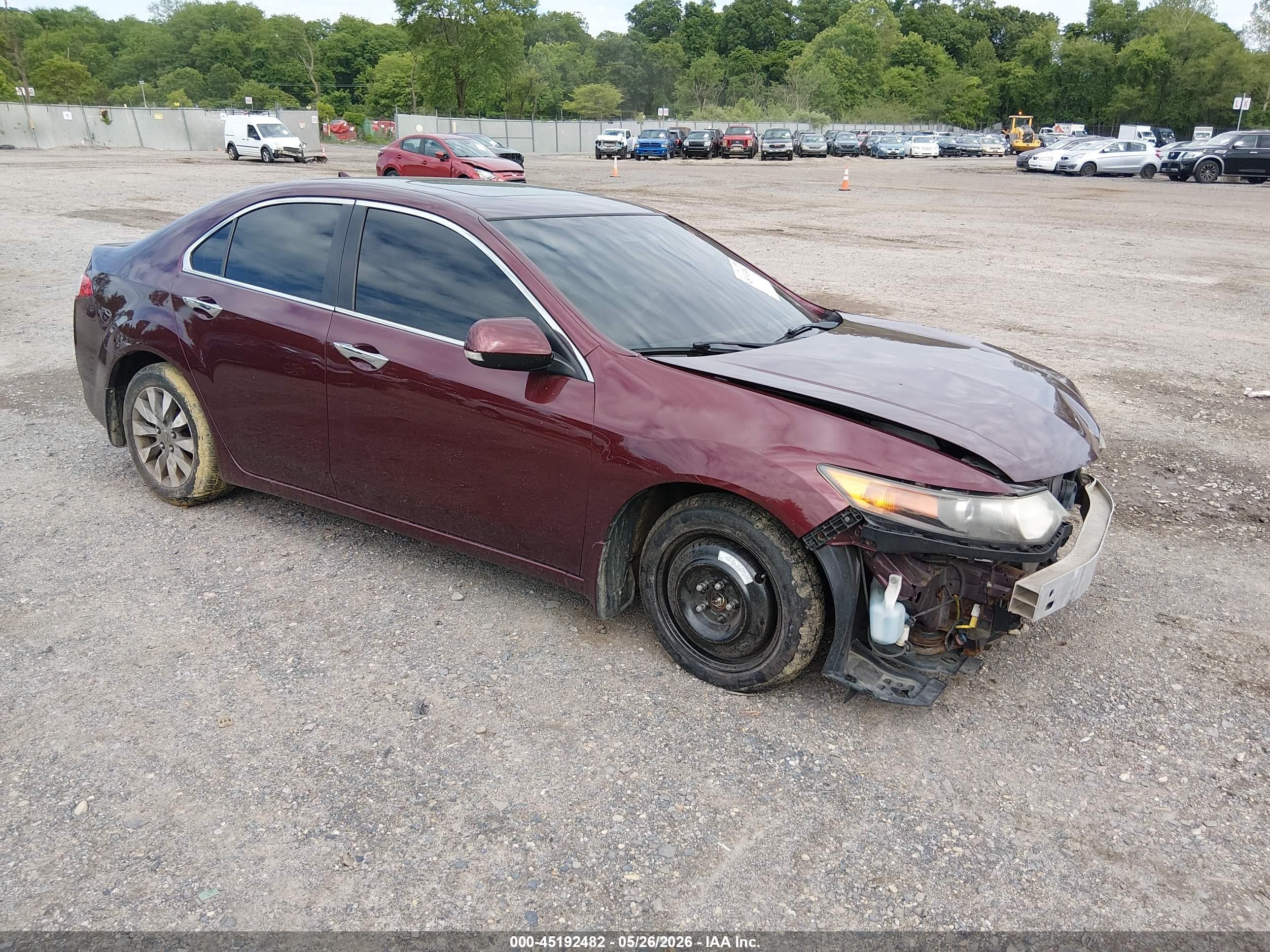 2010 Acura Tsx 2.4 Maroon vin: JH4CU2F68AC023372