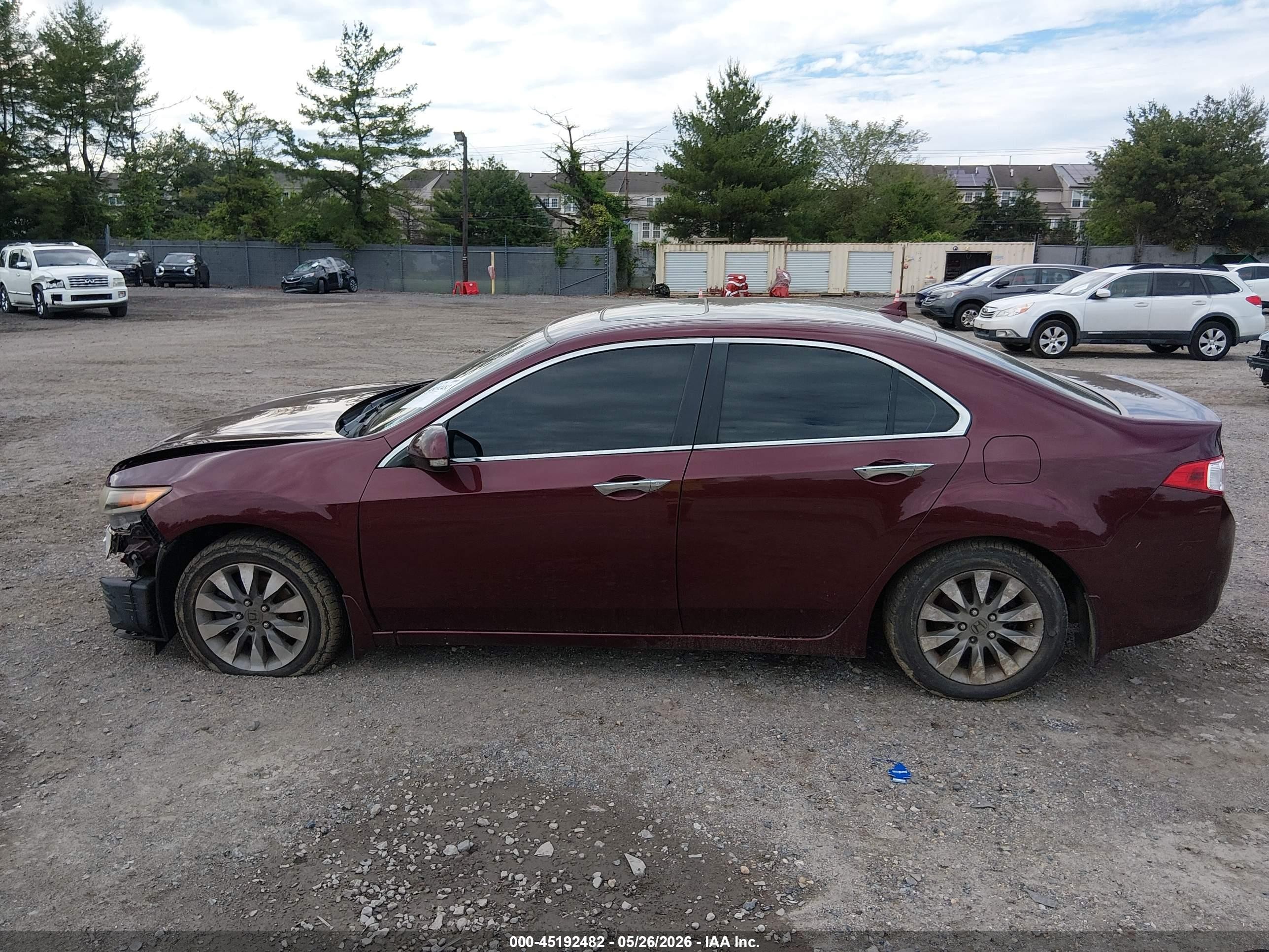 2010 Acura Tsx 2.4 Maroon vin: JH4CU2F68AC023372