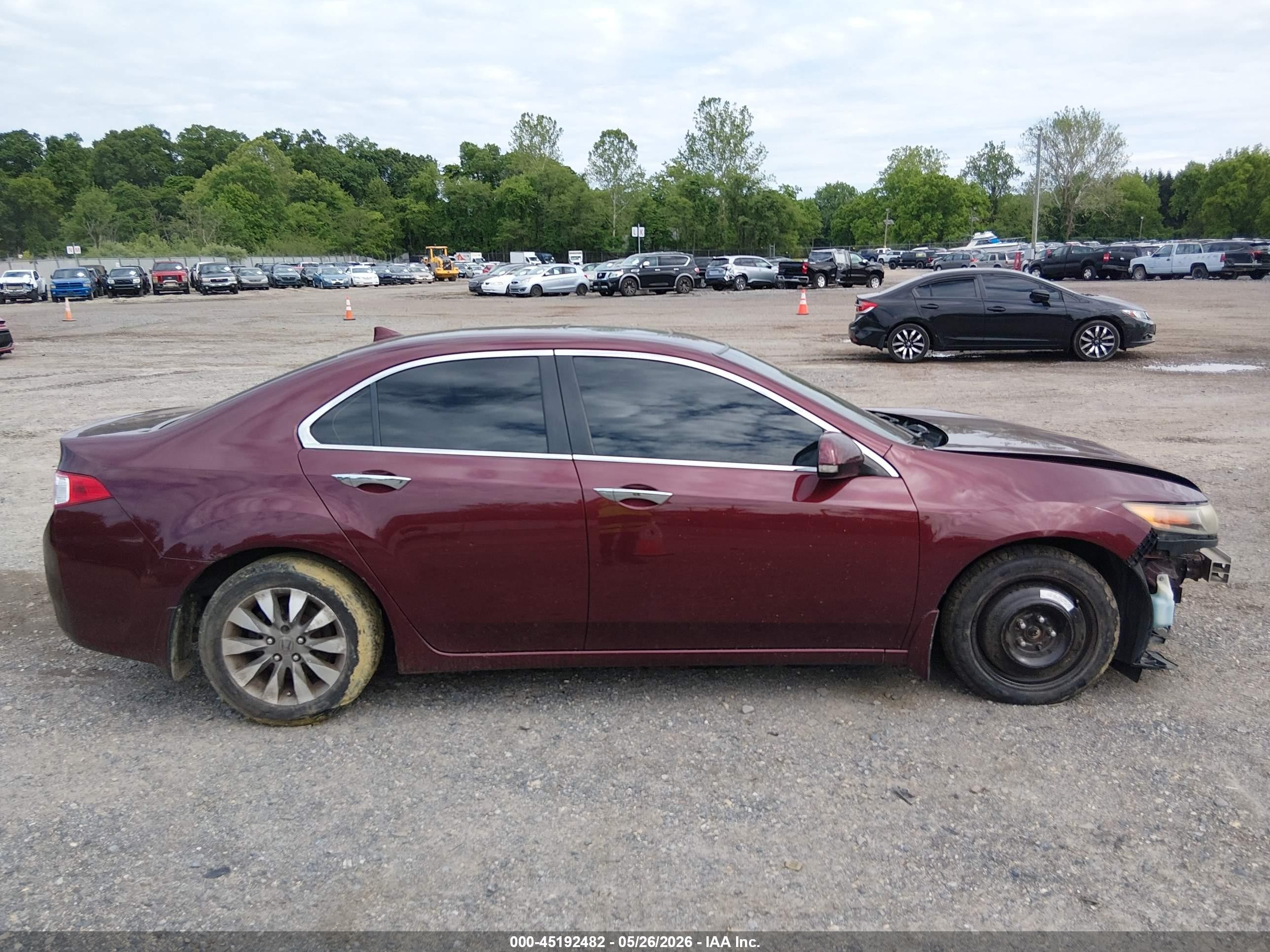 2010 Acura Tsx 2.4 Maroon vin: JH4CU2F68AC023372