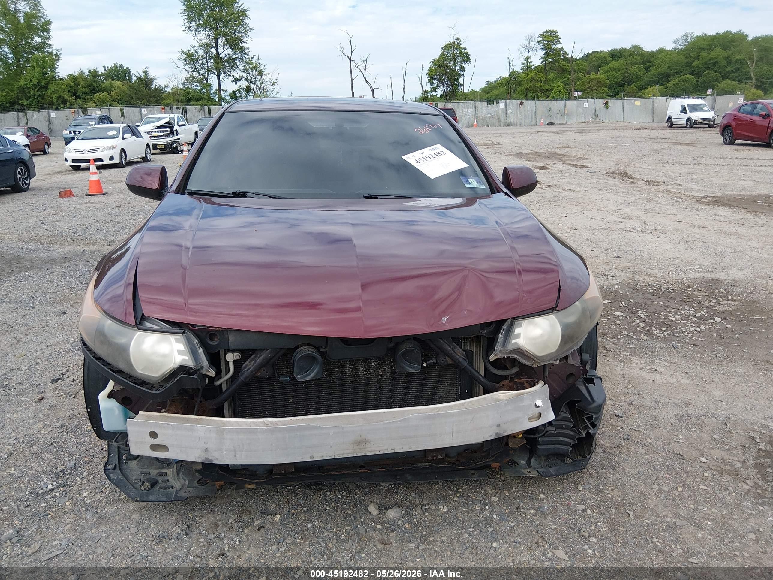2010 Acura Tsx 2.4 Maroon vin: JH4CU2F68AC023372
