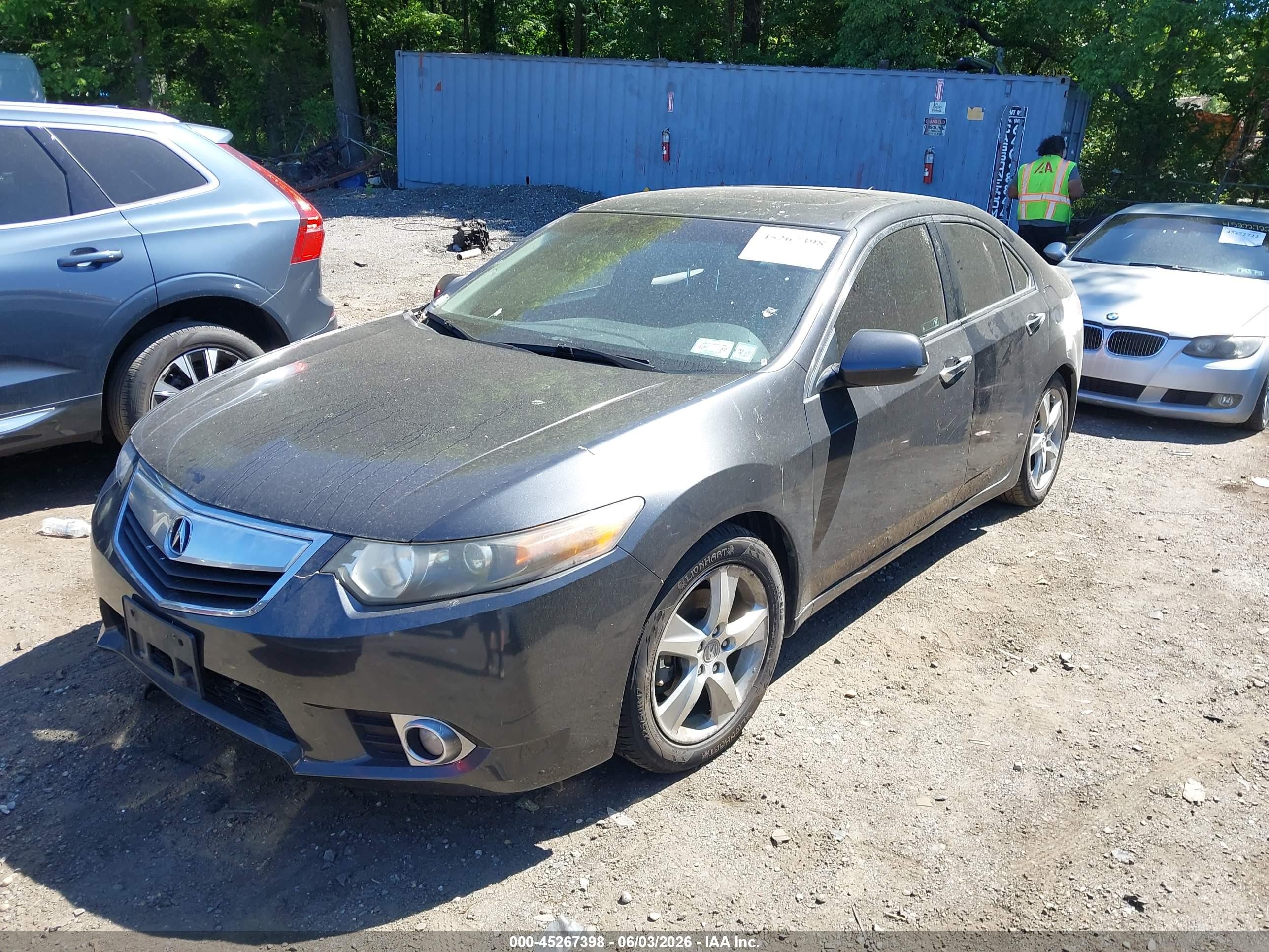2011 Acura Tsx 2.4 Gray vin: JH4CU2F68BC003043
