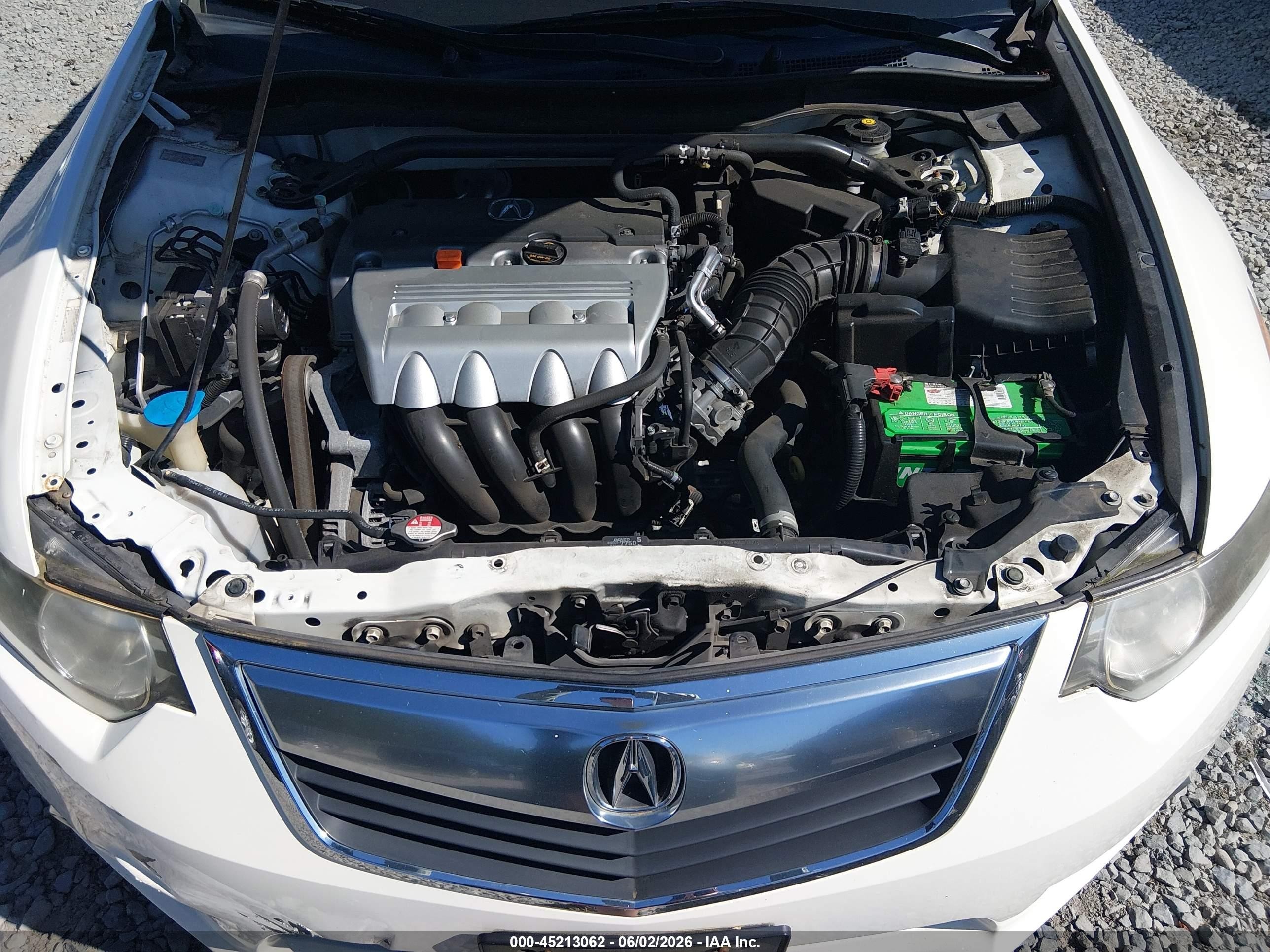 2011 Acura Tsx 2.4 White vin: JH4CU2F68BC003799