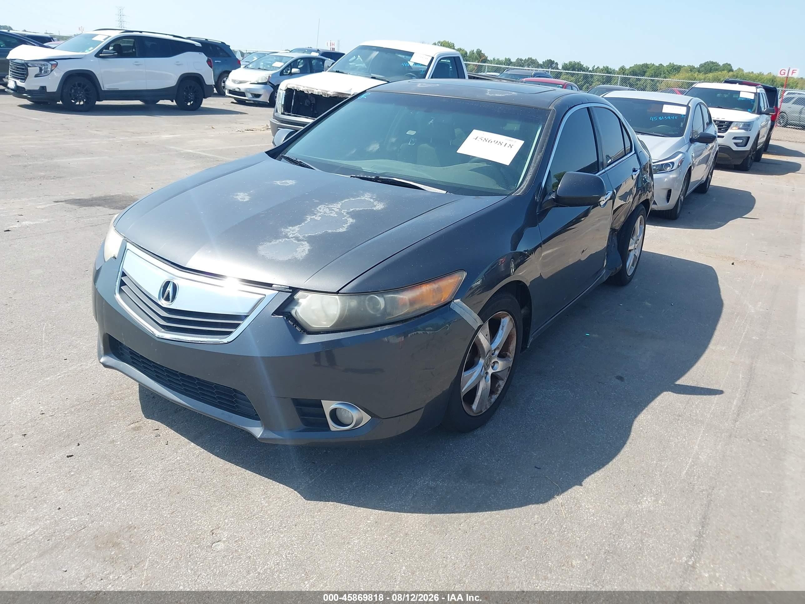 2011 Acura Tsx 2.4 Gray vin: JH4CU2F68BC006718