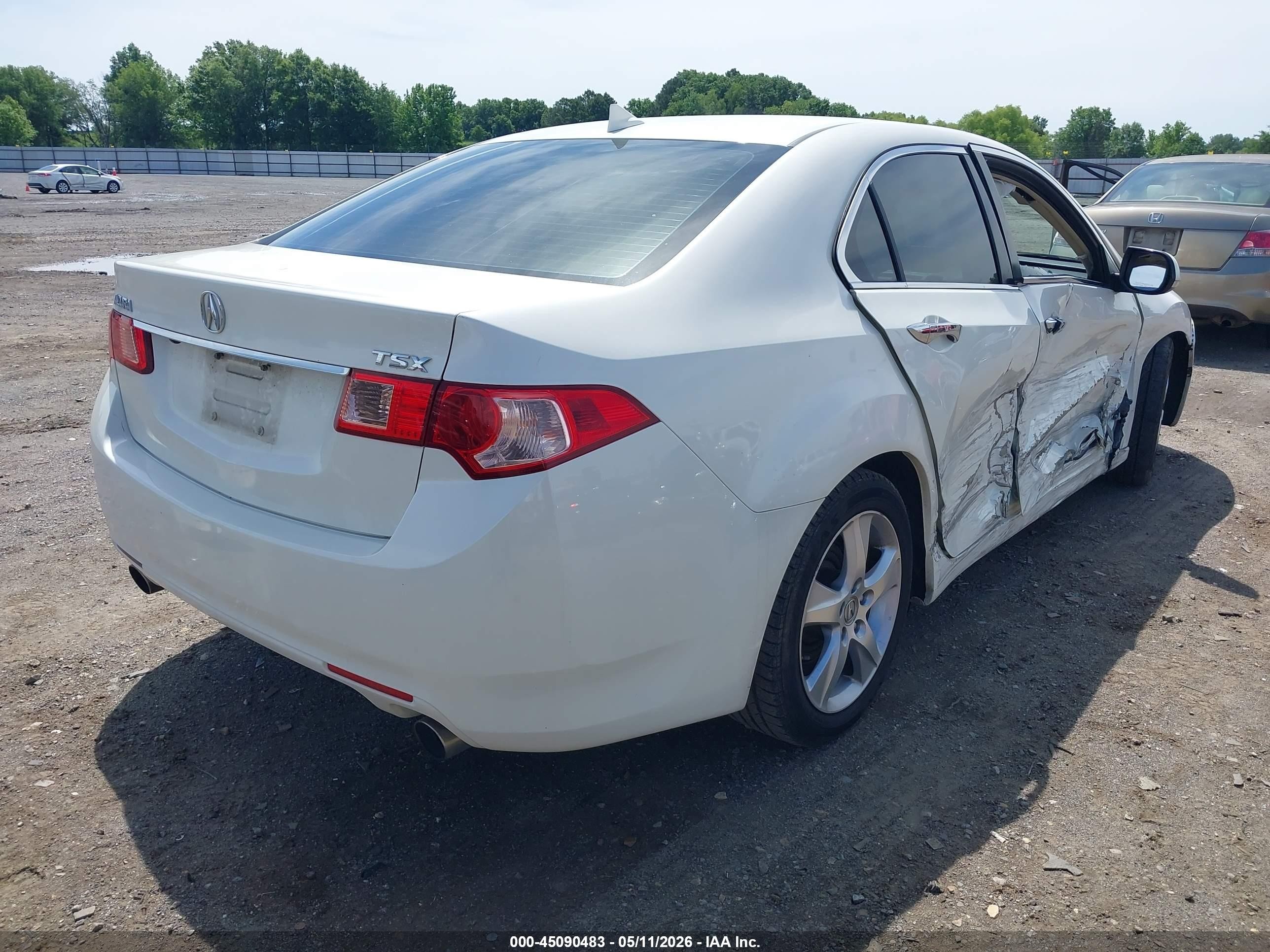 2011 Acura Tsx 2.4 White vin: JH4CU2F68BC015290