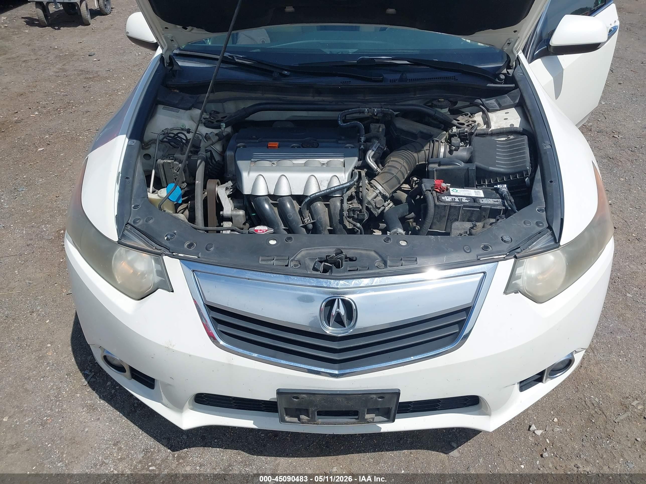 2011 Acura Tsx 2.4 White vin: JH4CU2F68BC015290
