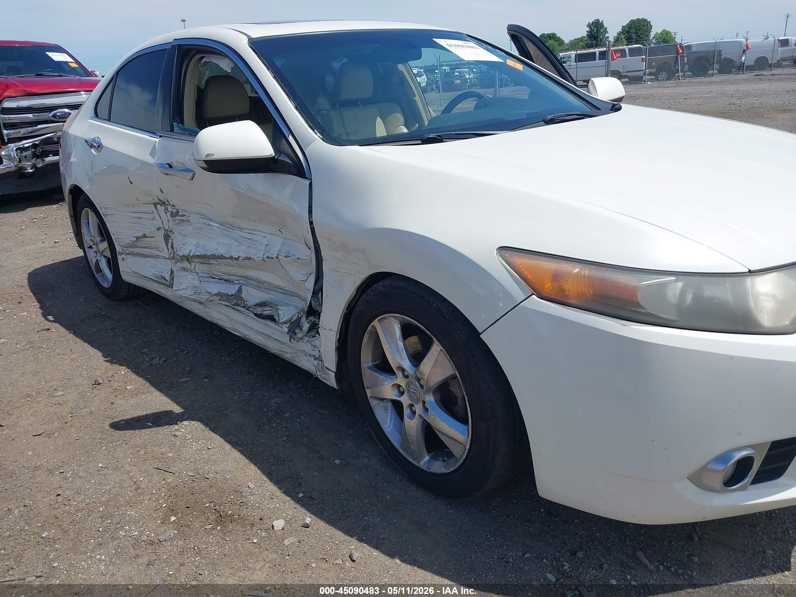 2011 Acura Tsx 2.4 White vin: JH4CU2F68BC015290