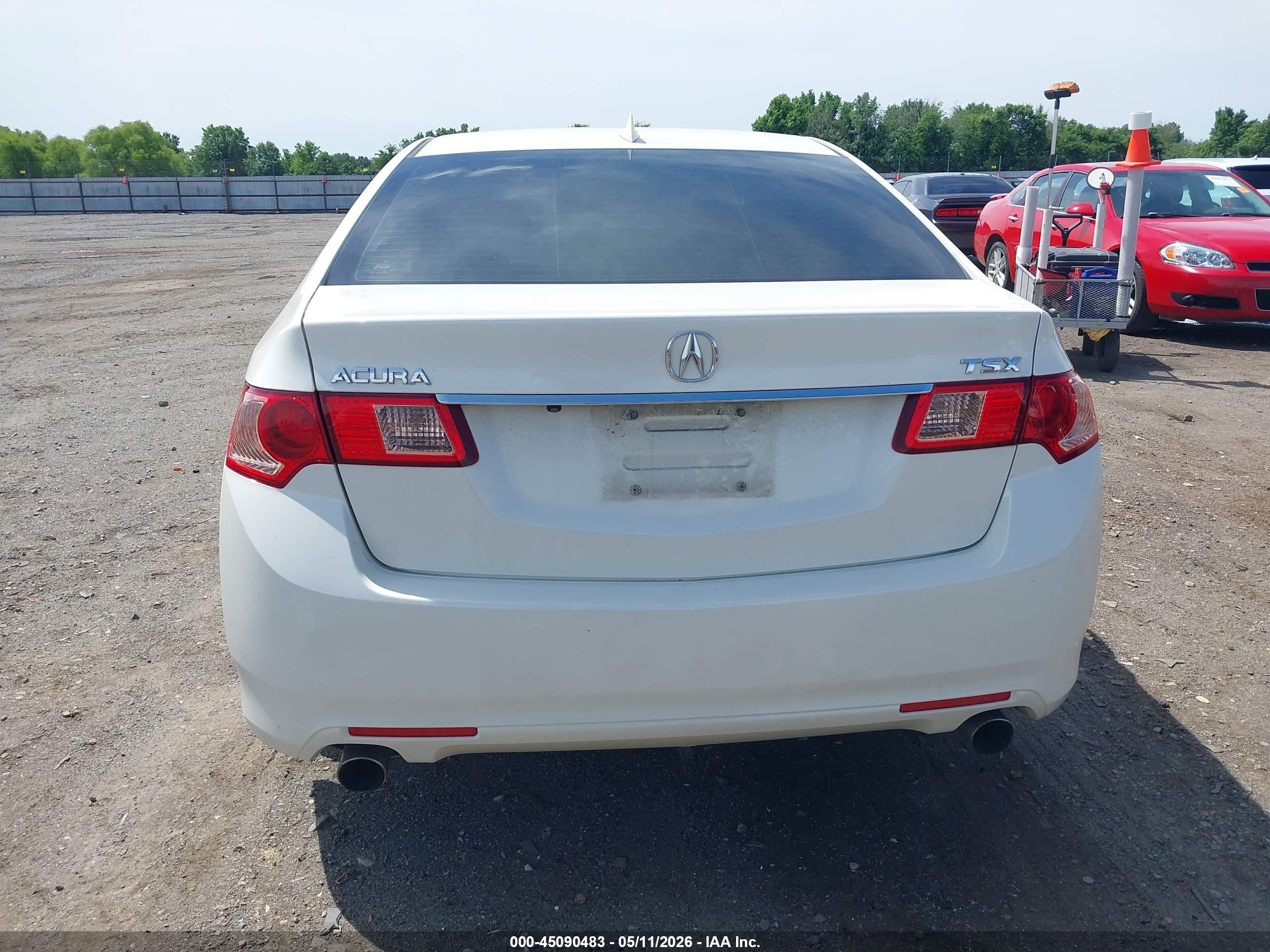 2011 Acura Tsx 2.4 White vin: JH4CU2F68BC015290