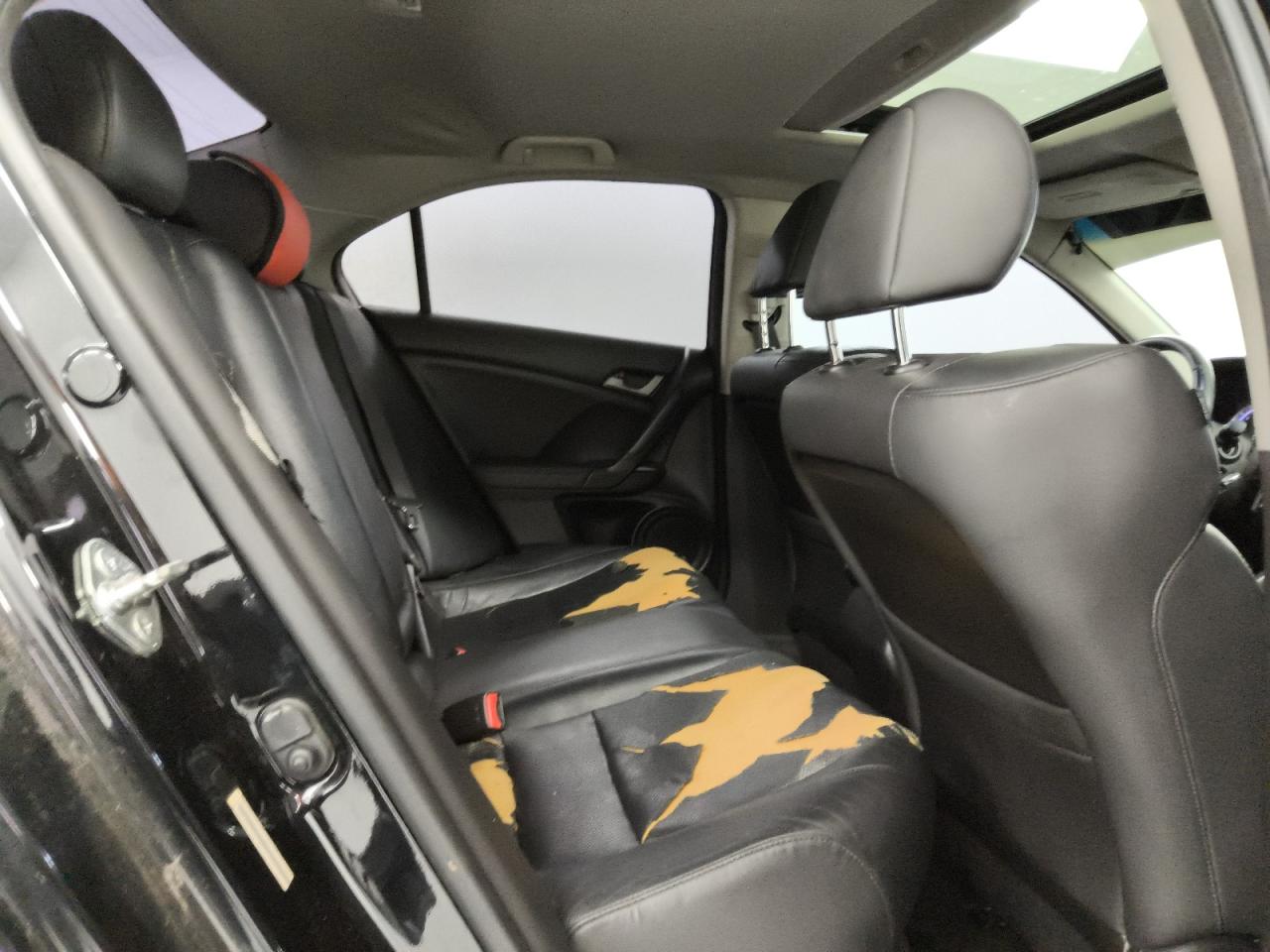 2010 Acura Tsx Black vin: JH4CU2F69AC000506 Damage: Left Rear Seat Cushion, Torn, > 12 Inches