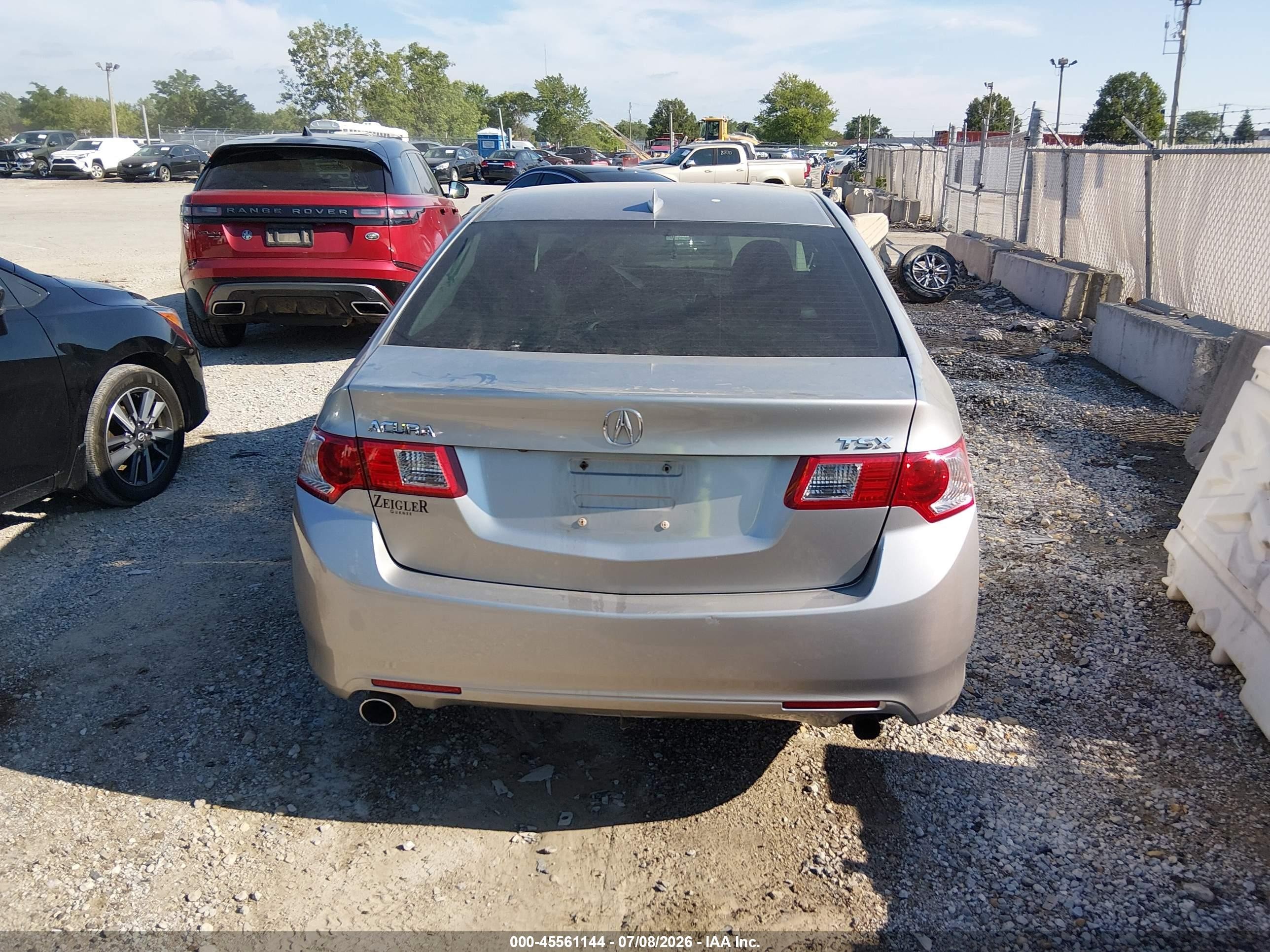 2010 Acura Tsx 2.4 Silver vin: JH4CU2F69AC011053