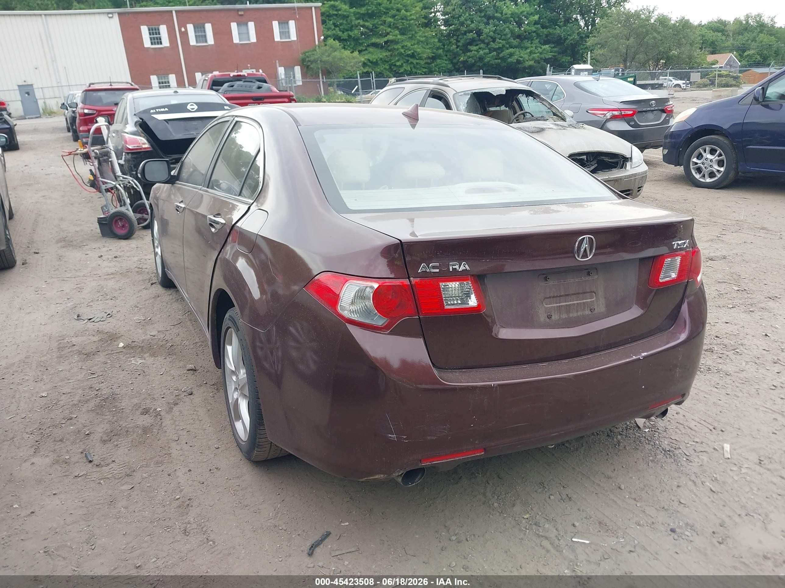 2010 Acura Tsx 2.4 Maroon vin: JH4CU2F69AC017287