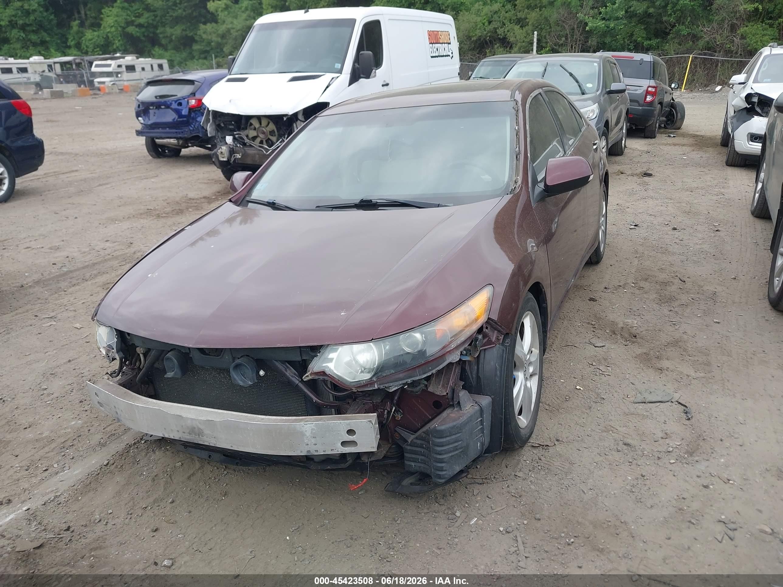 2010 Acura Tsx 2.4 Maroon vin: JH4CU2F69AC017287