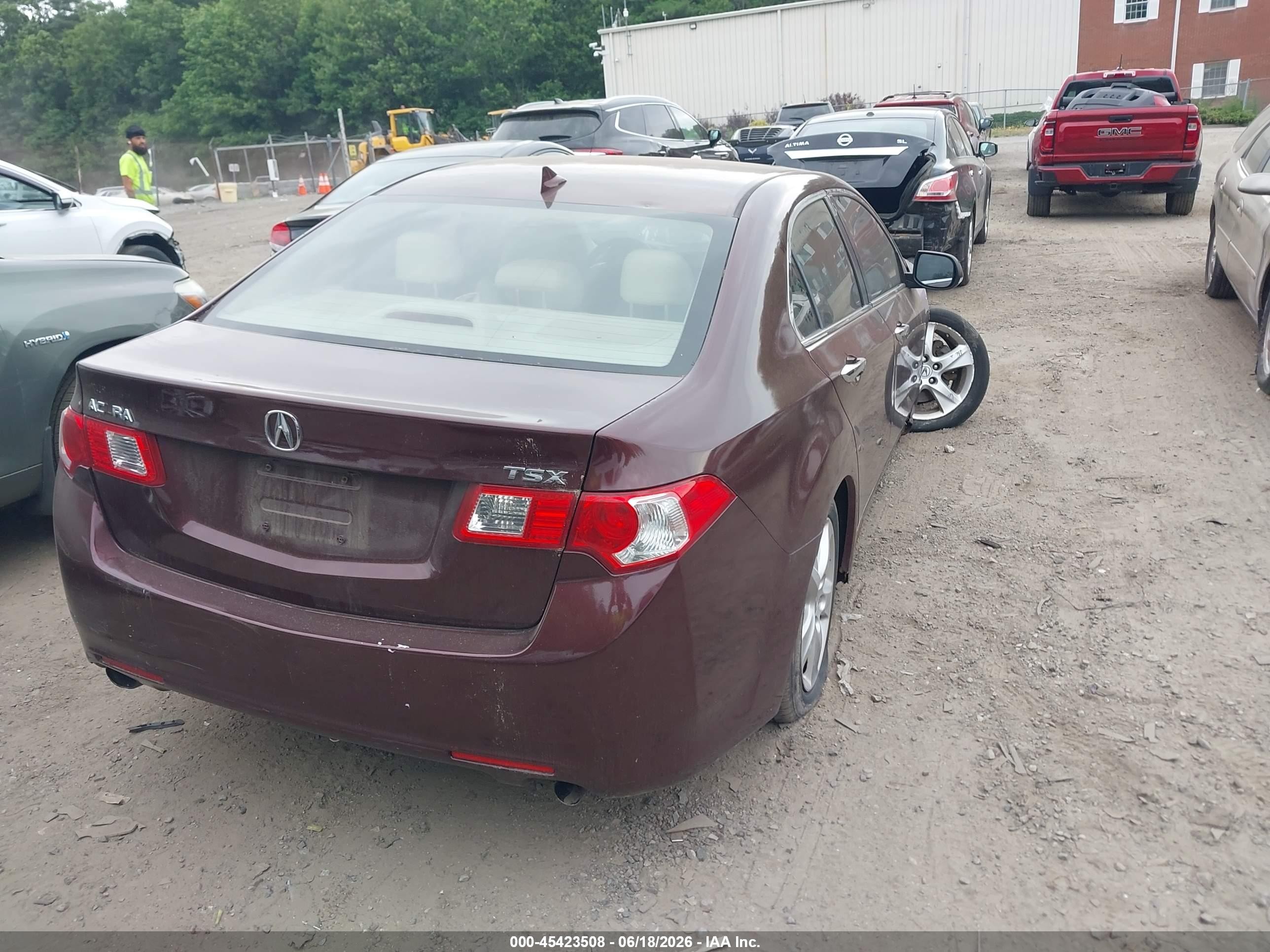 2010 Acura Tsx 2.4 Maroon vin: JH4CU2F69AC017287