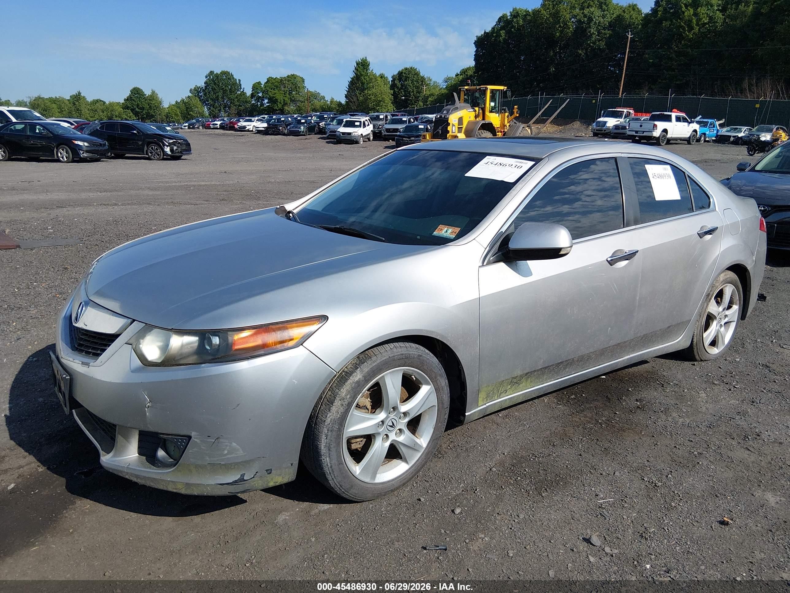 2010 Acura Tsx 2.4 Silver vin: JH4CU2F69AC021906