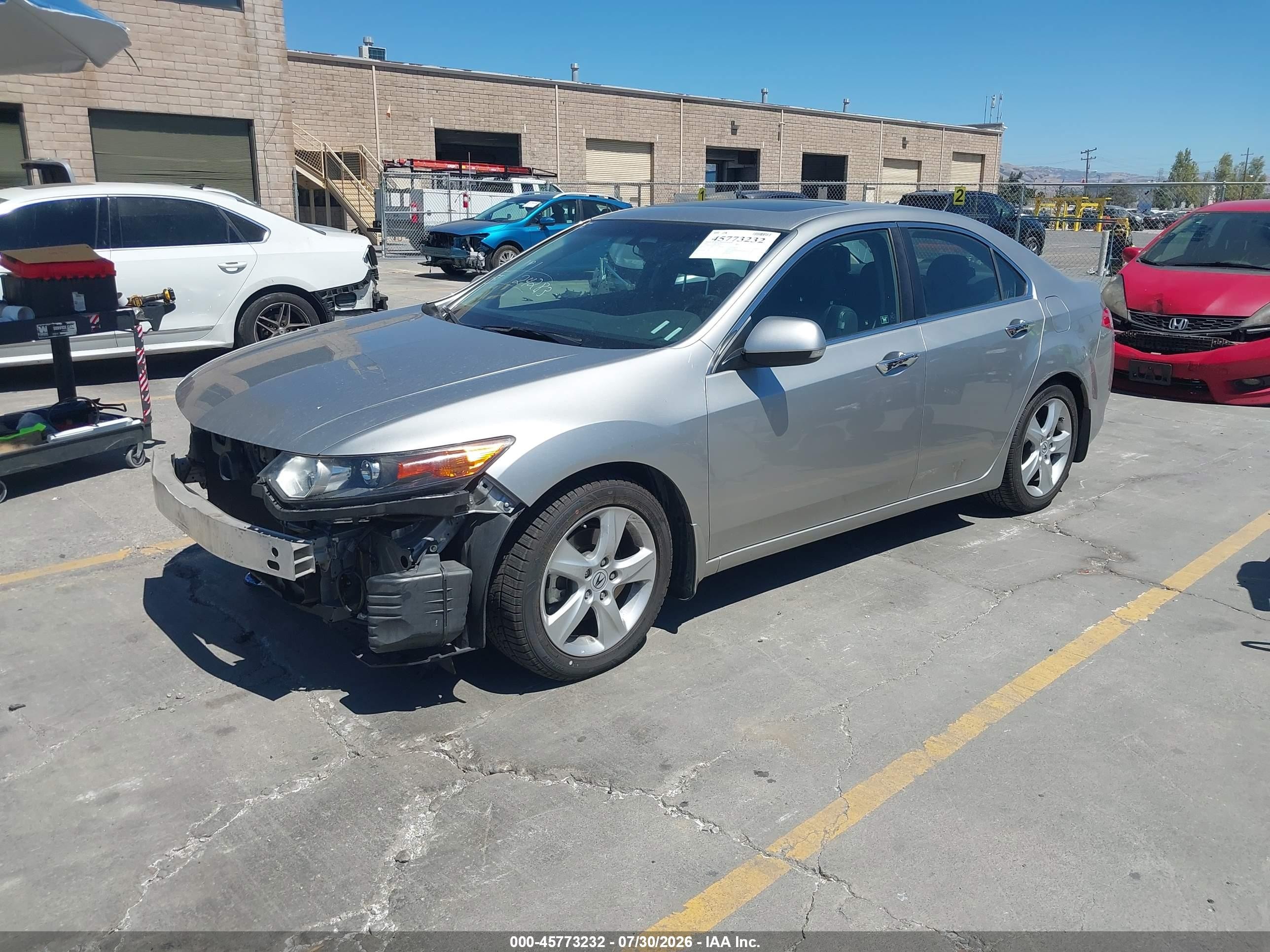 2010 Acura Tsx 2.4 Silver vin: JH4CU2F69AC027348