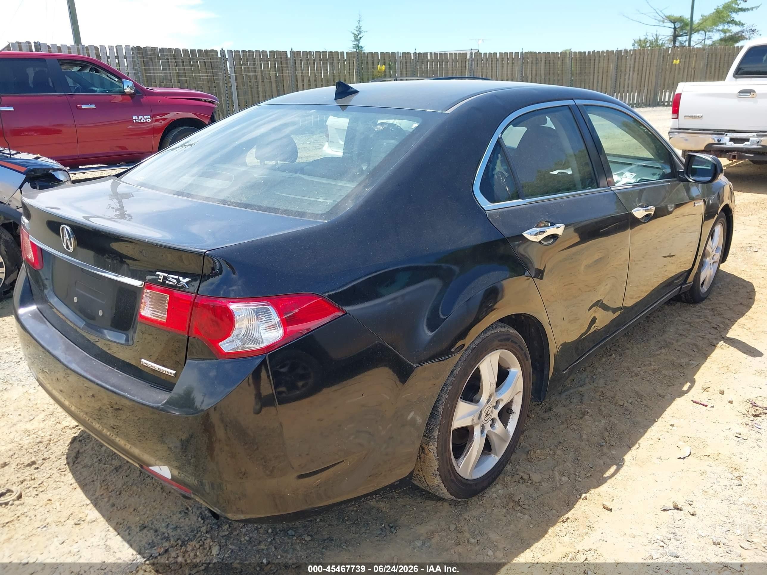 2010 Acura Tsx 2.4 Black vin: JH4CU2F69AC028547