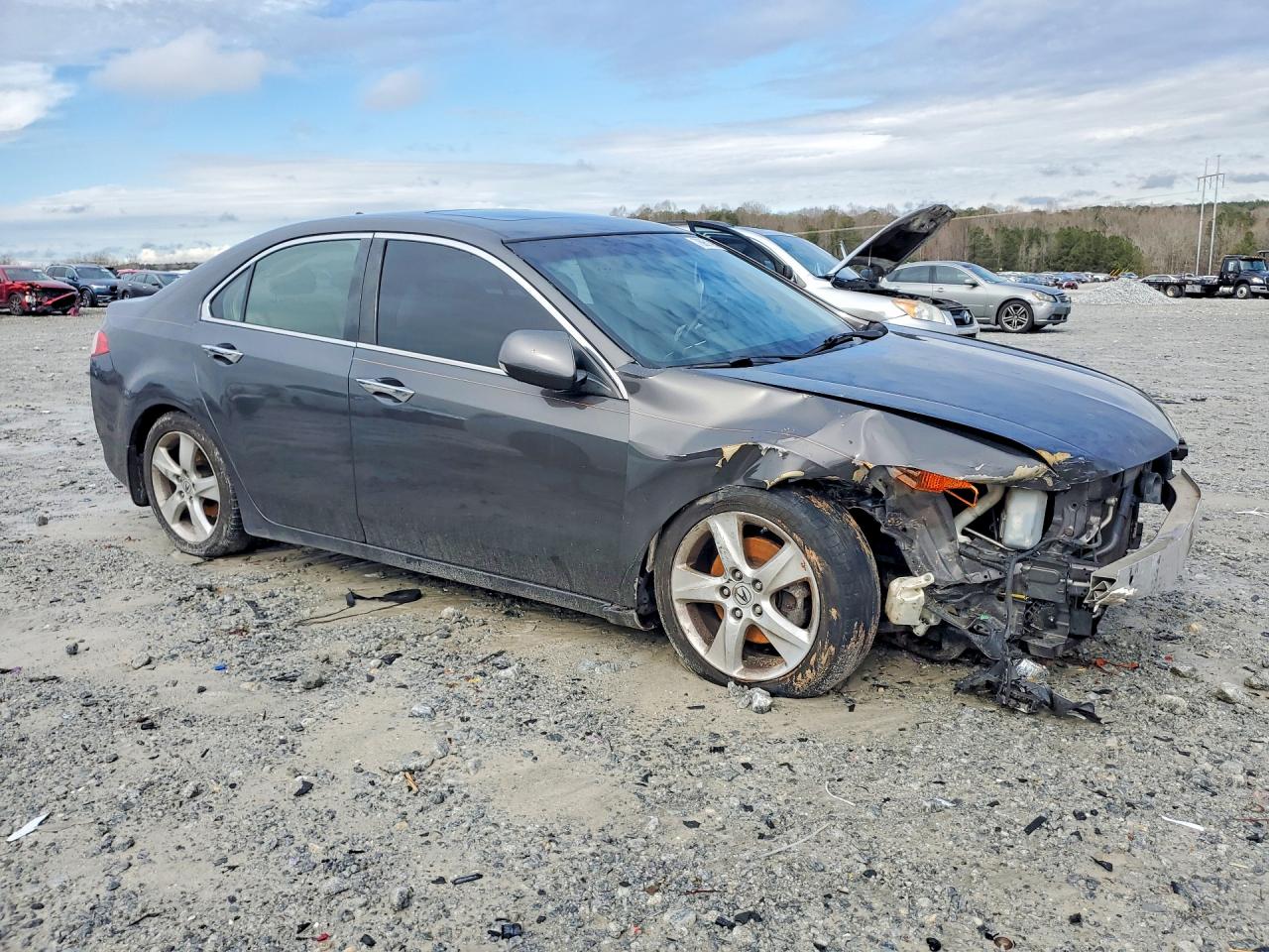 2010 Acura Tsx Gray vin: JH4CU2F69AC043078