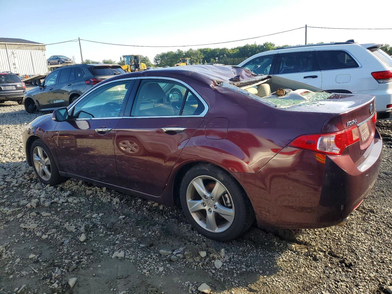 2011 Acura Tsx Burgundy vin: JH4CU2F69BC013533
