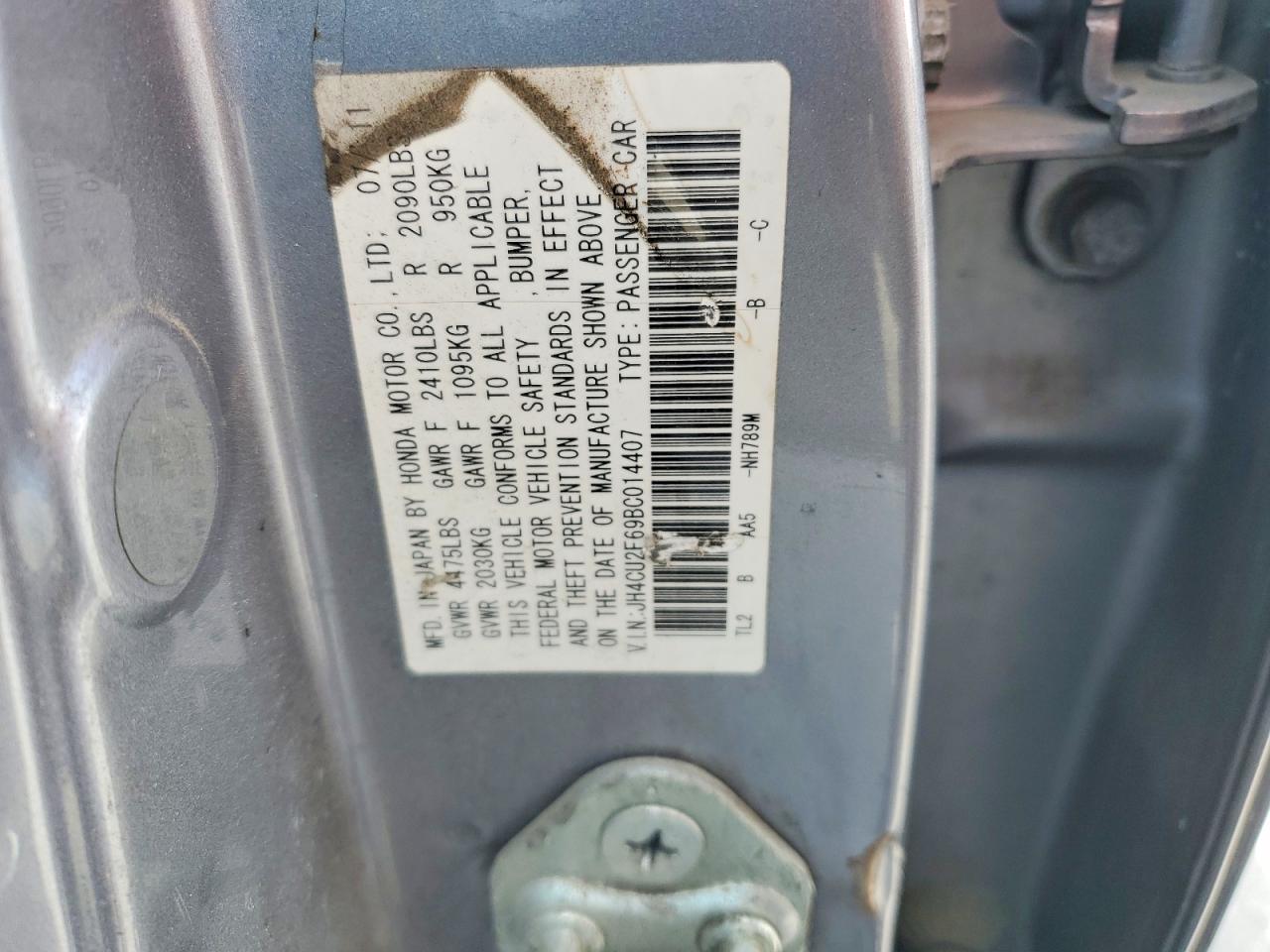 2011 Acura Tsx Silver vin: JH4CU2F69BC014407