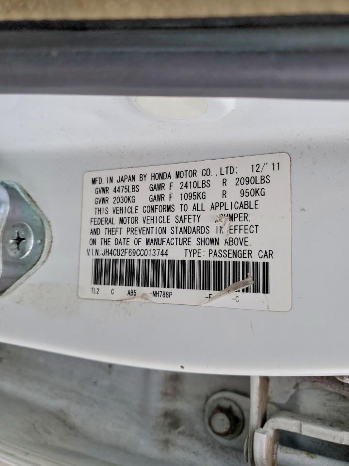 2012 Acura Tsx Tech White vin: JH4CU2F69CC013744