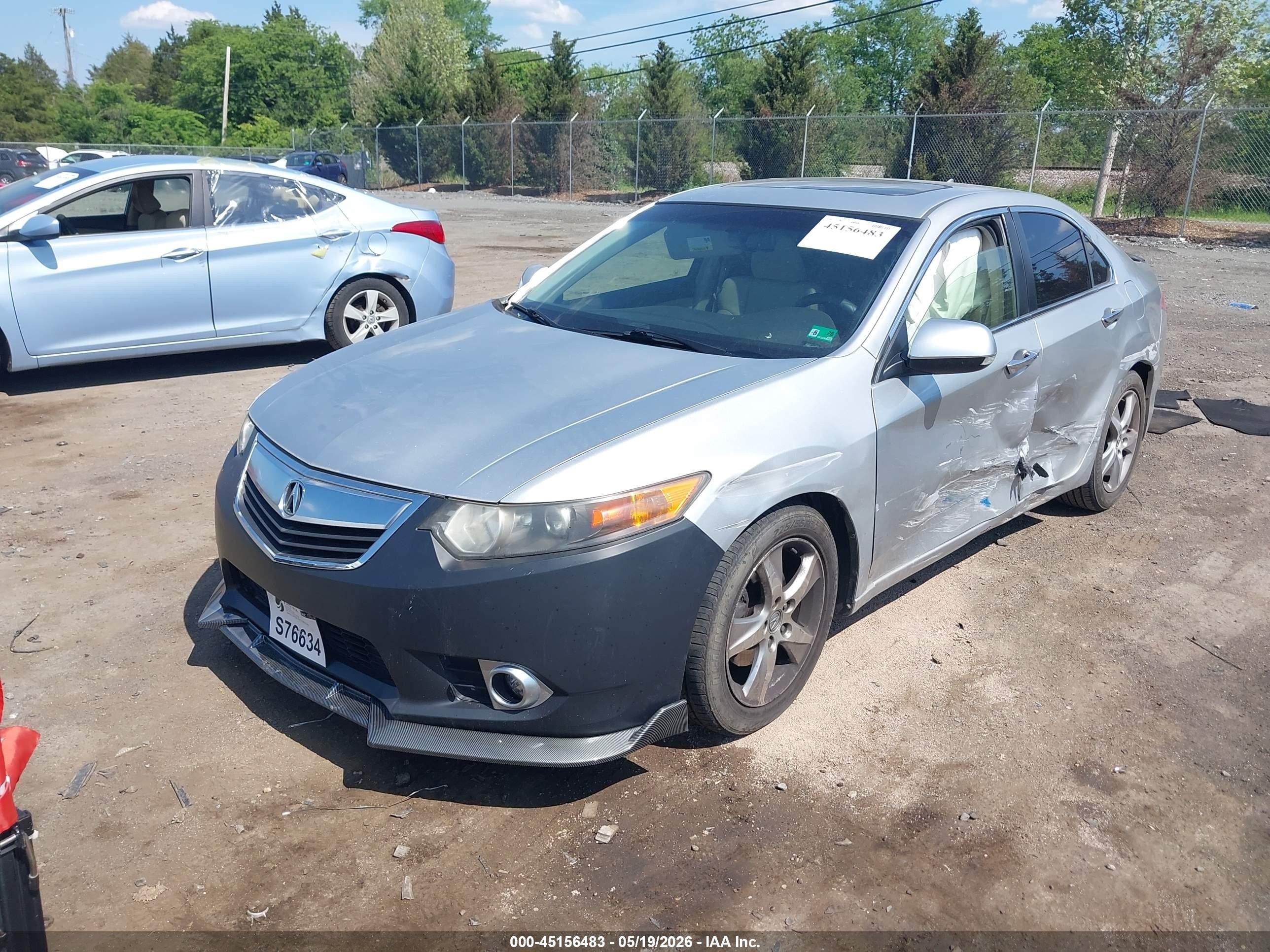 2012 Acura Tsx 2.4 Серебряный vin: JH4CU2F69CC019236