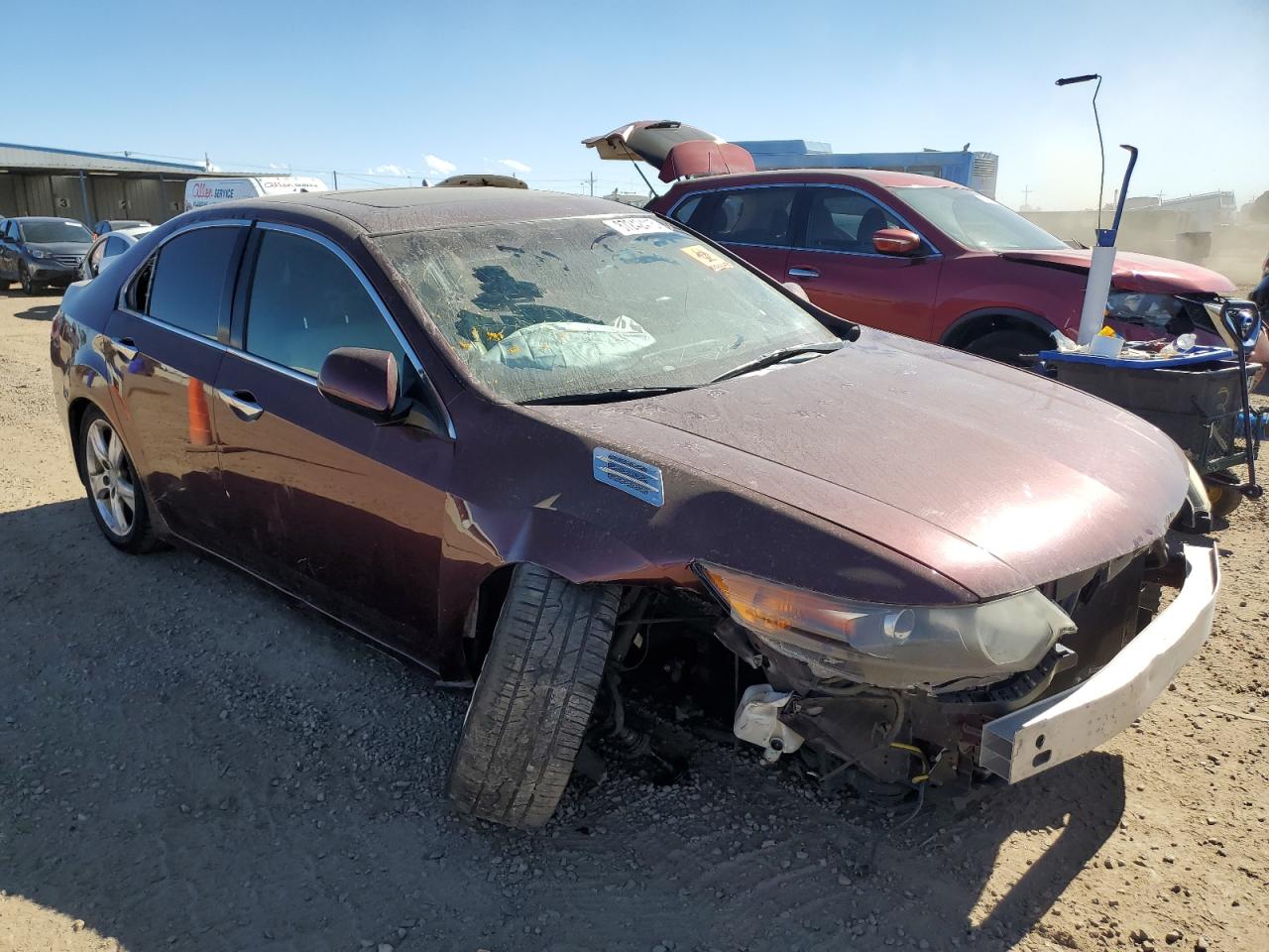 2010 Acura Tsx Burgundy vin: JH4CU2F6XAC024751
