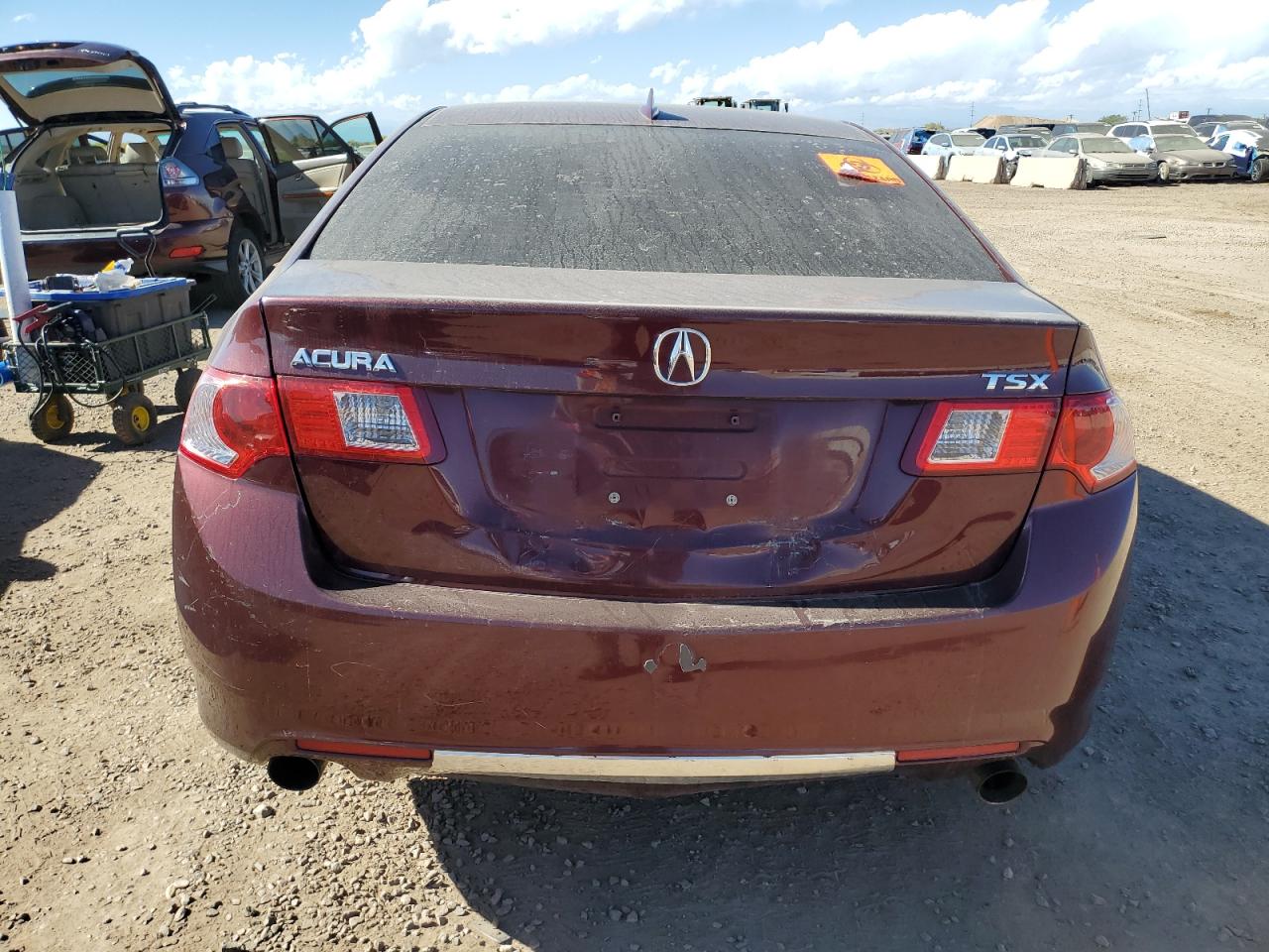 2010 Acura Tsx Burgundy vin: JH4CU2F6XAC024751