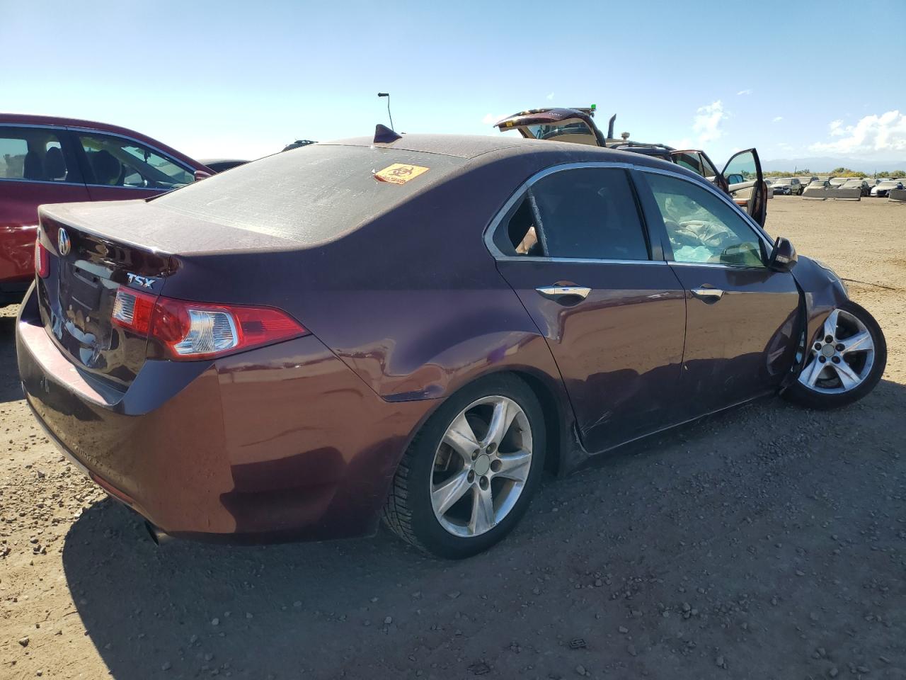 2010 Acura Tsx Burgundy vin: JH4CU2F6XAC024751