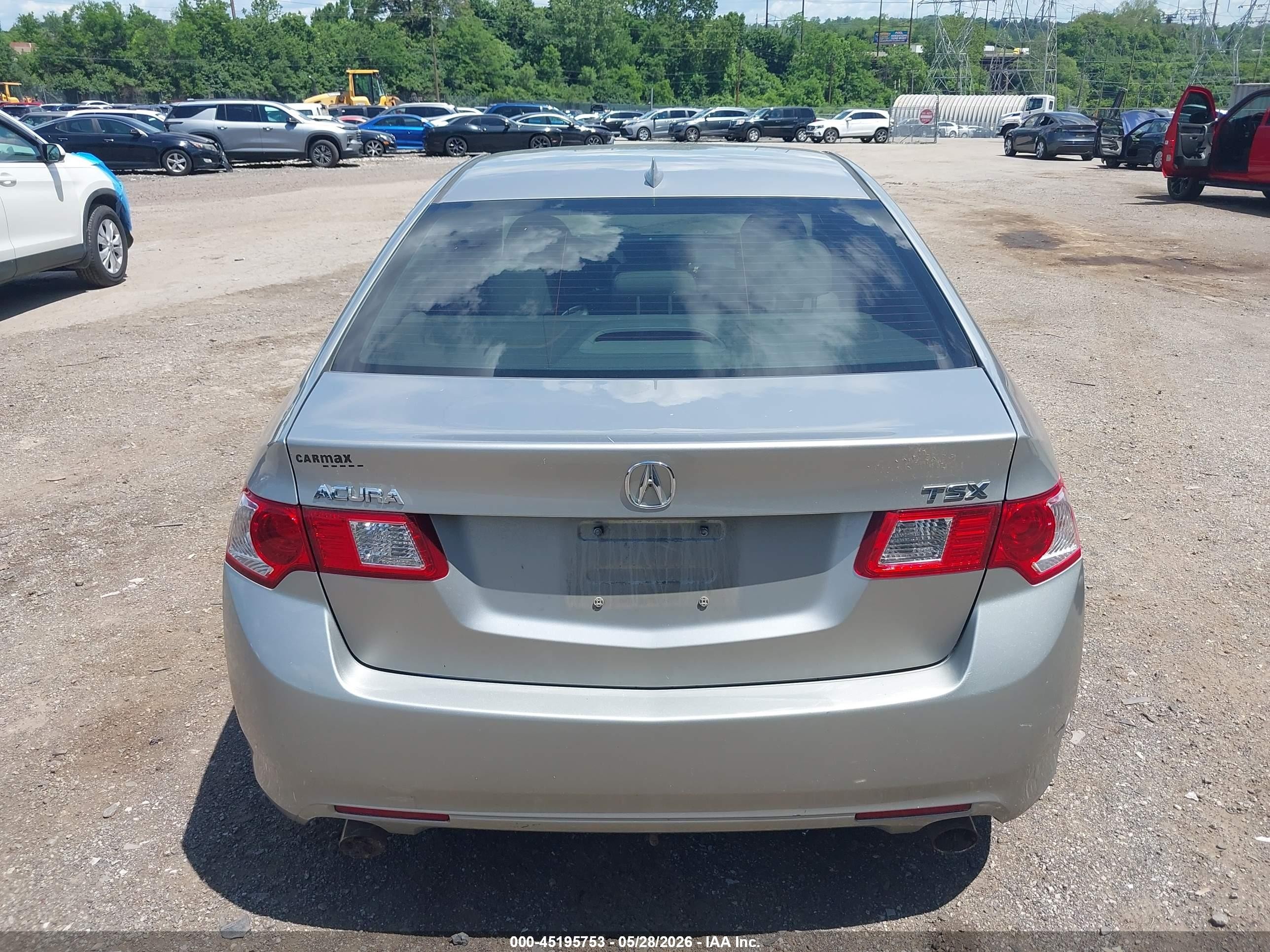 2010 Acura Tsx 2.4 Silver vin: JH4CU2F6XAC025513