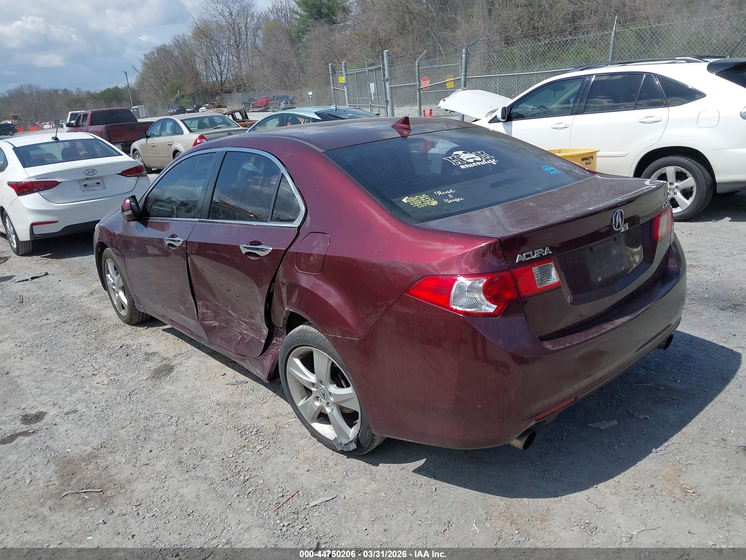 2010 Acura Tsx 2.4 Бордовый vin: JH4CU2F6XAC033157