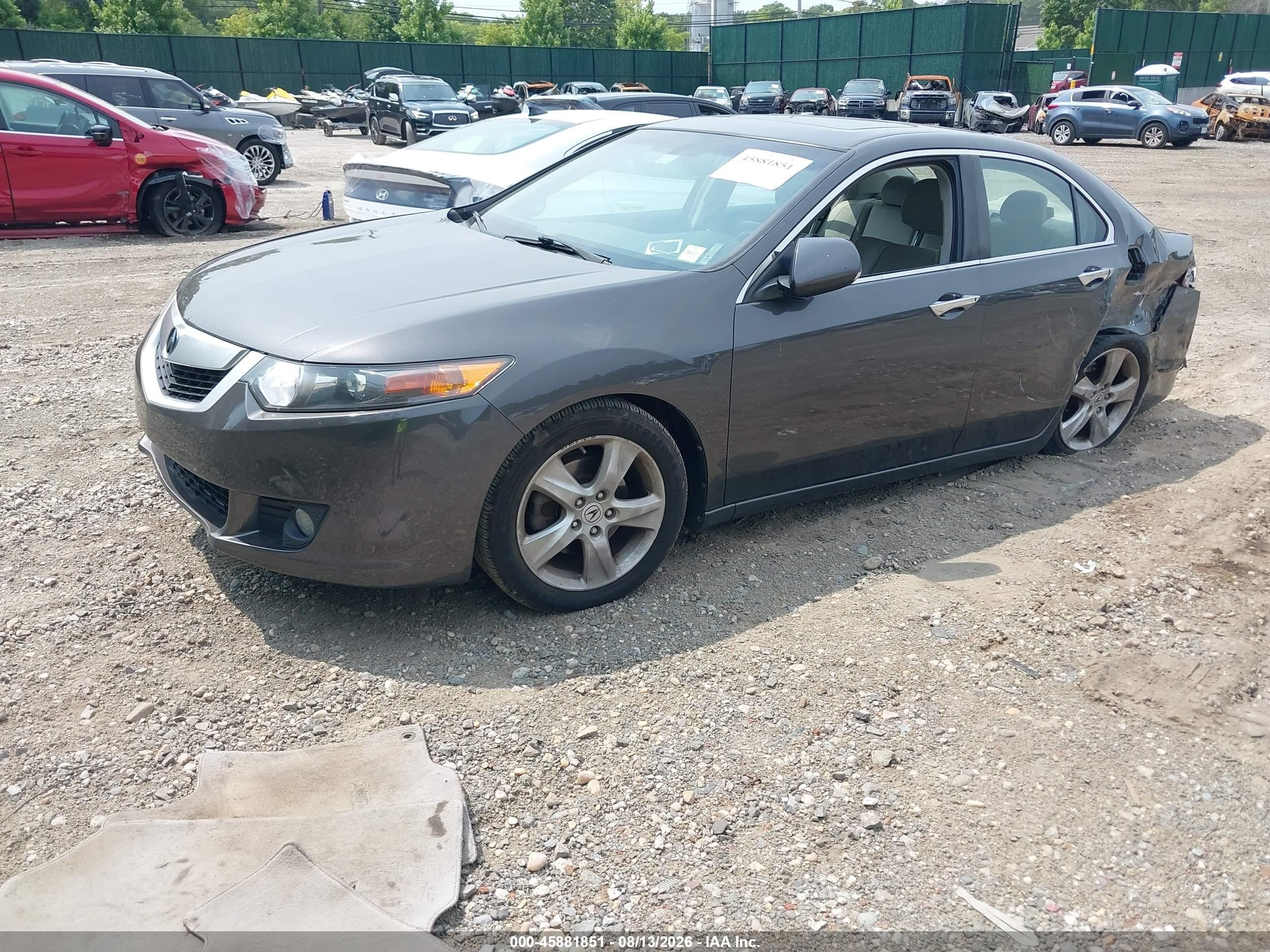 2010 Acura Tsx 2.4 Gray vin: JH4CU2F6XAC042893