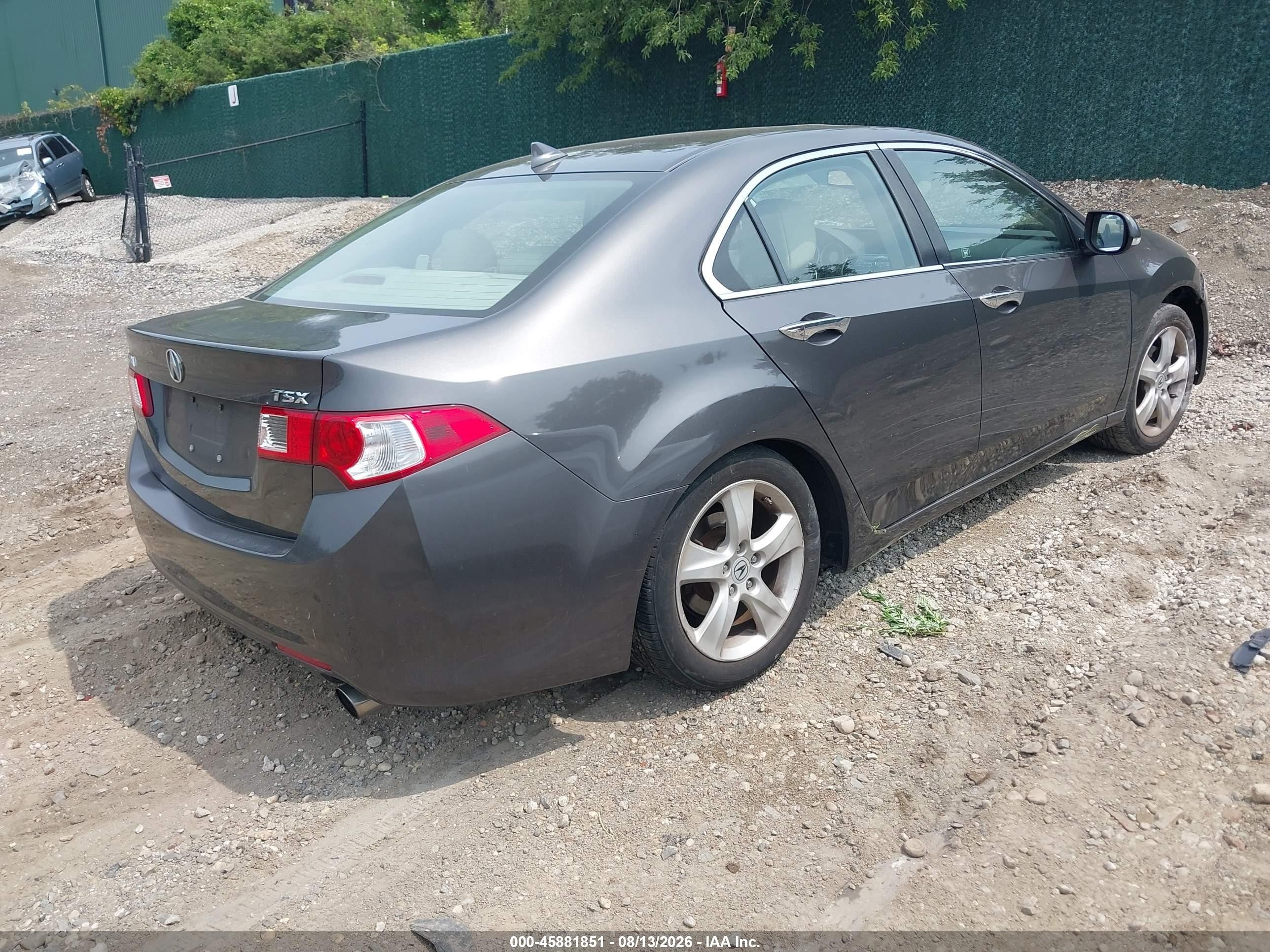 2010 Acura Tsx 2.4 Gray vin: JH4CU2F6XAC042893