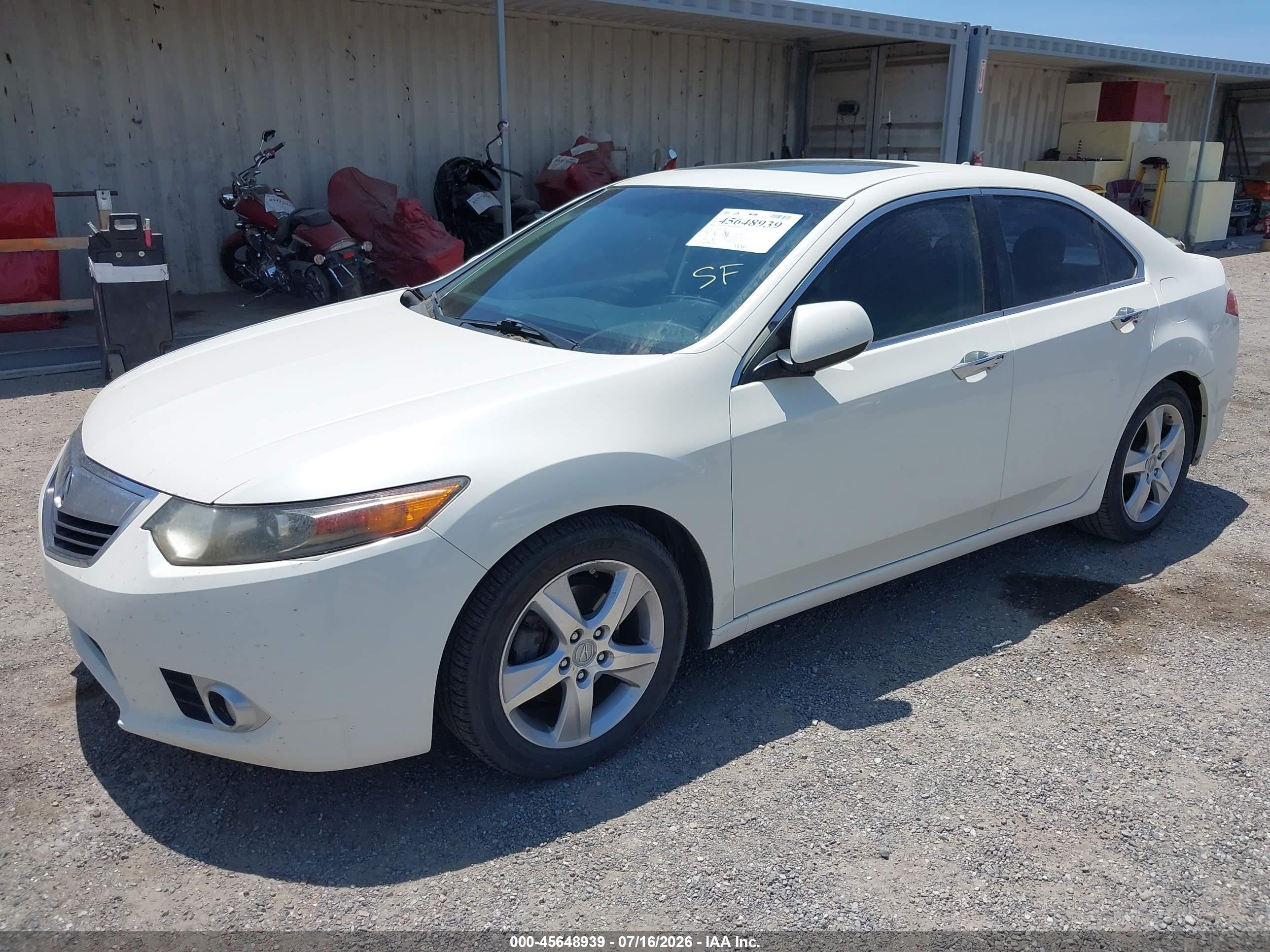 2011 Acura Tsx 2.4 White vin: JH4CU2F6XBC005683