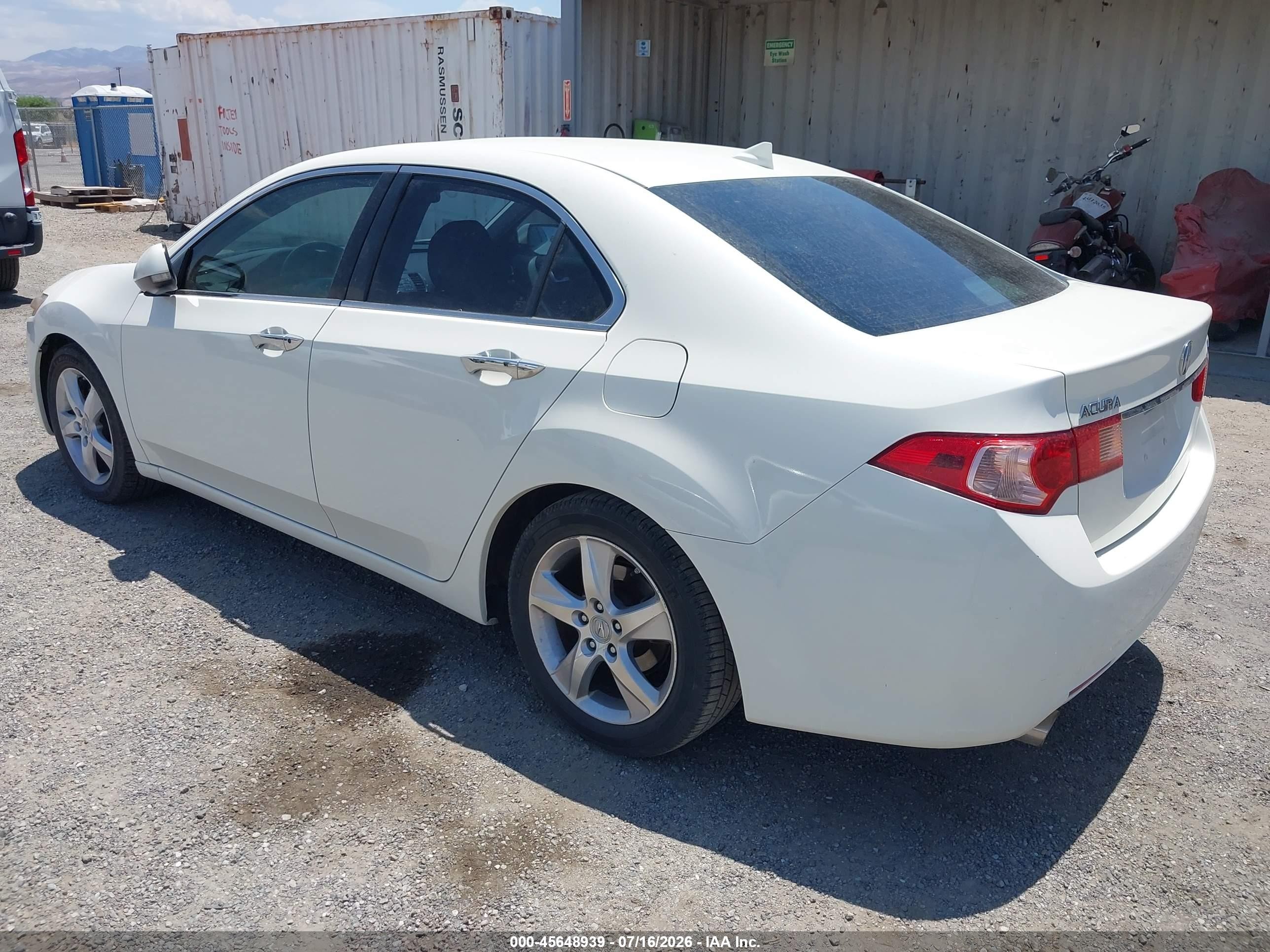 2011 Acura Tsx 2.4 White vin: JH4CU2F6XBC005683