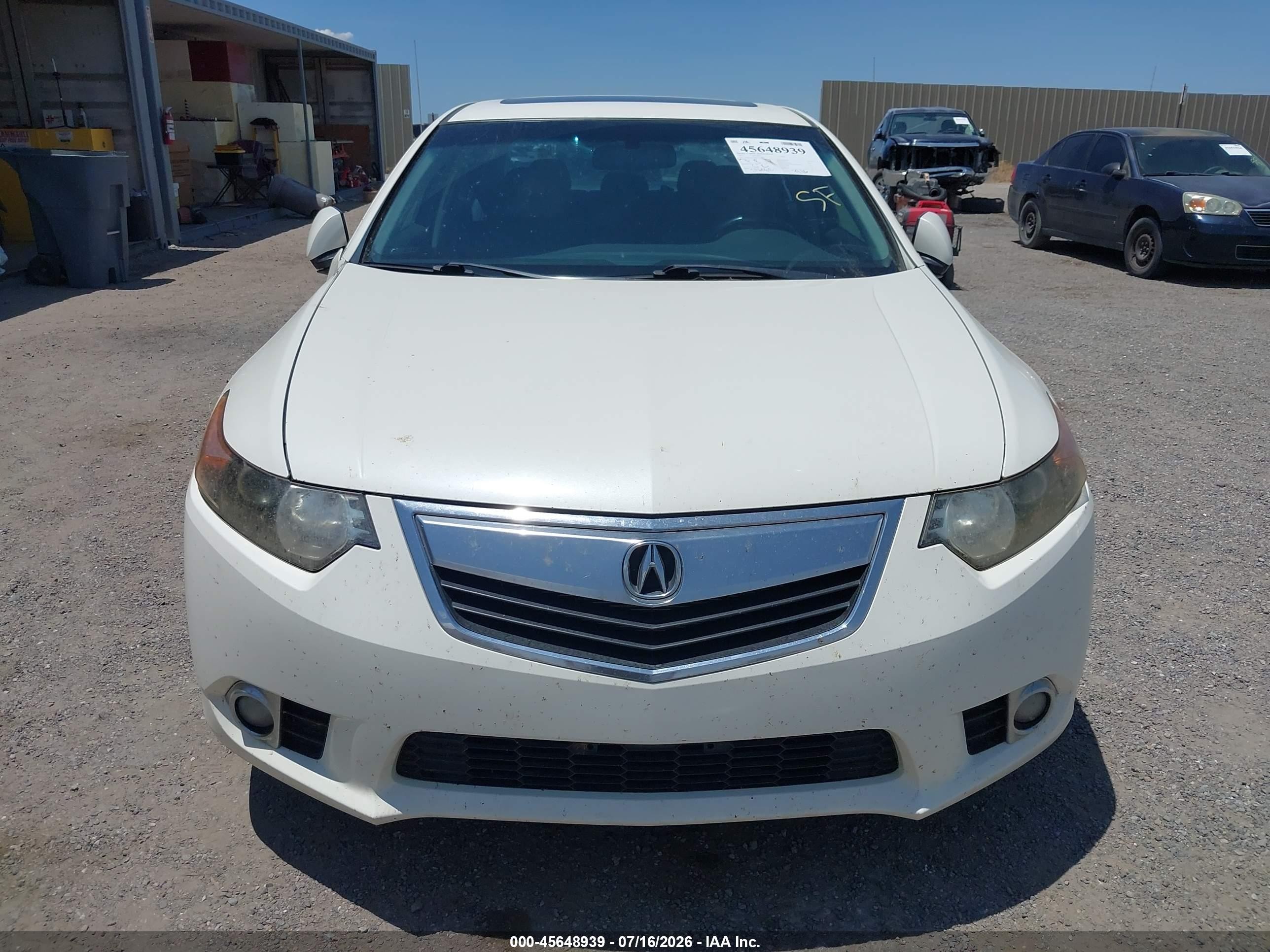 2011 Acura Tsx 2.4 White vin: JH4CU2F6XBC005683