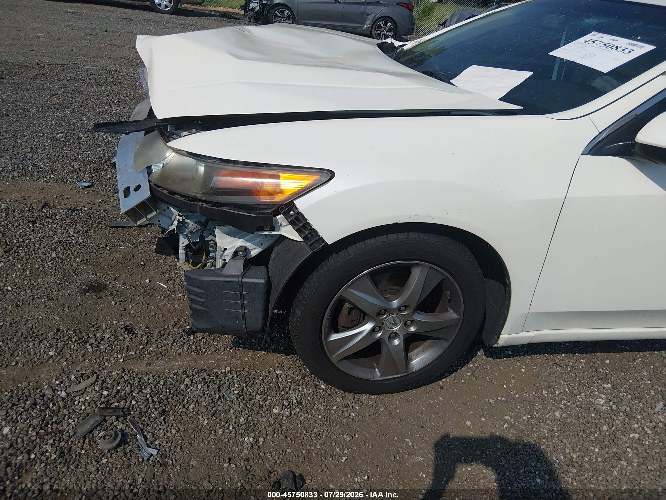 2011 Acura Tsx 2.4 White vin: JH4CU2F6XBC016649