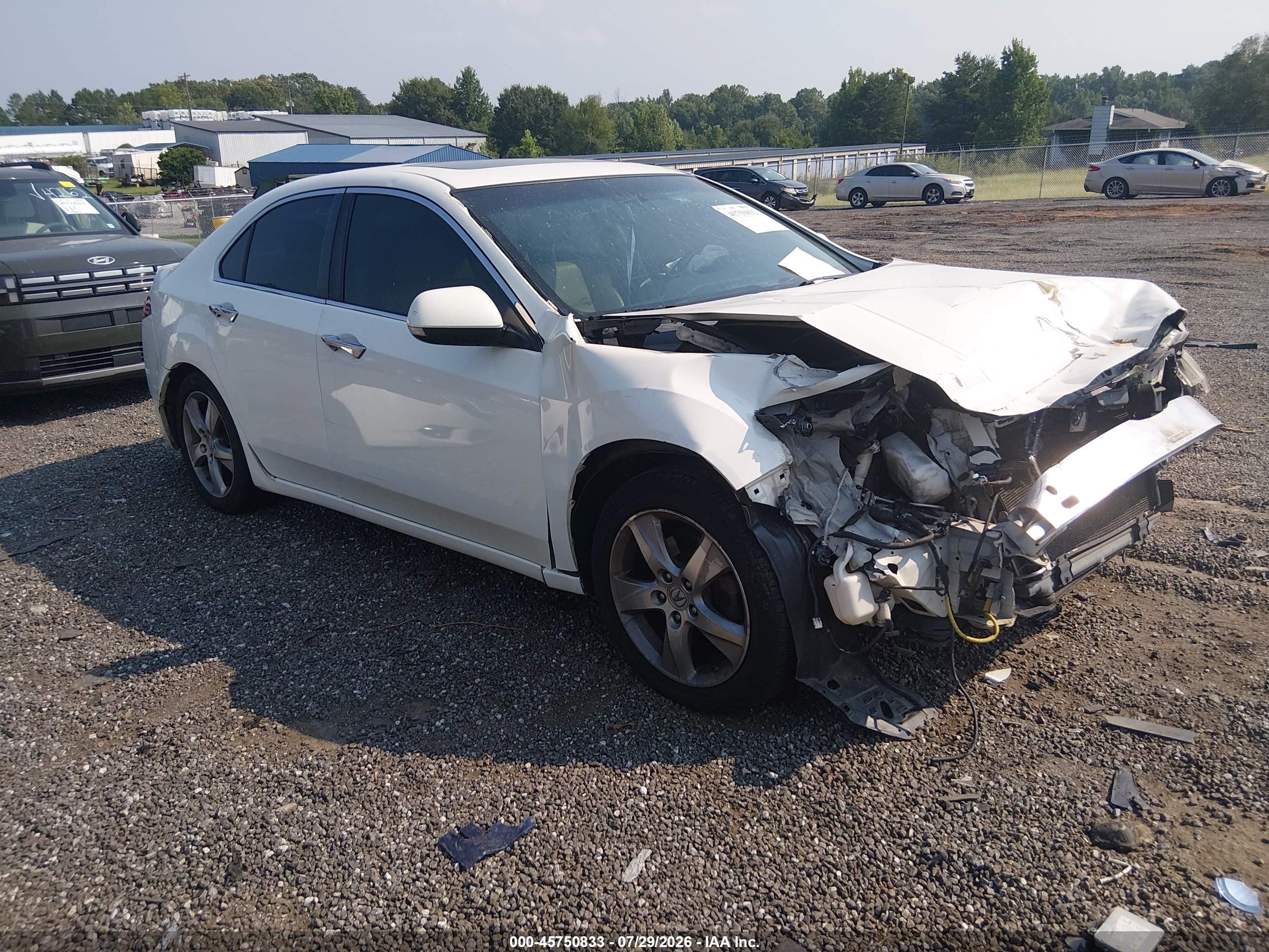 2011 Acura Tsx 2.4 White vin: JH4CU2F6XBC016649