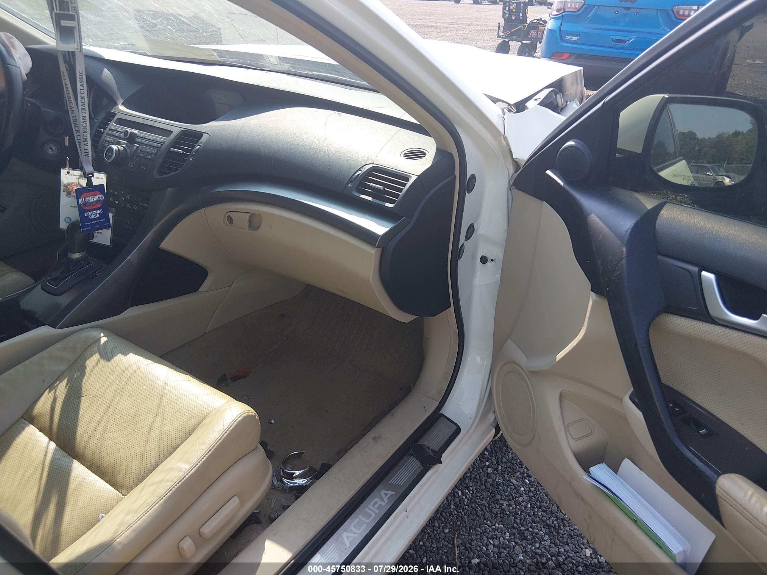 2011 Acura Tsx 2.4 White vin: JH4CU2F6XBC016649