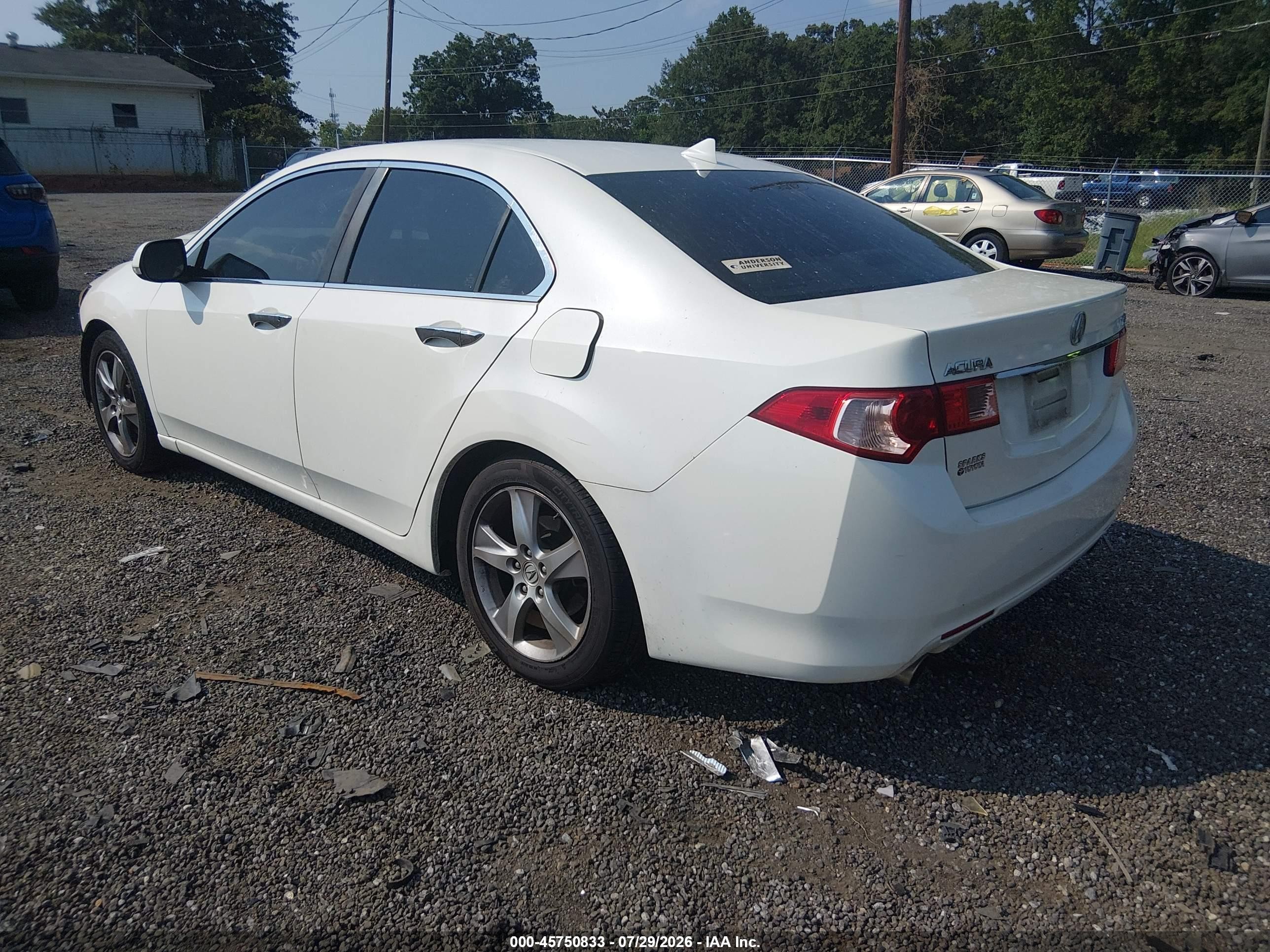 2011 Acura Tsx 2.4 White vin: JH4CU2F6XBC016649