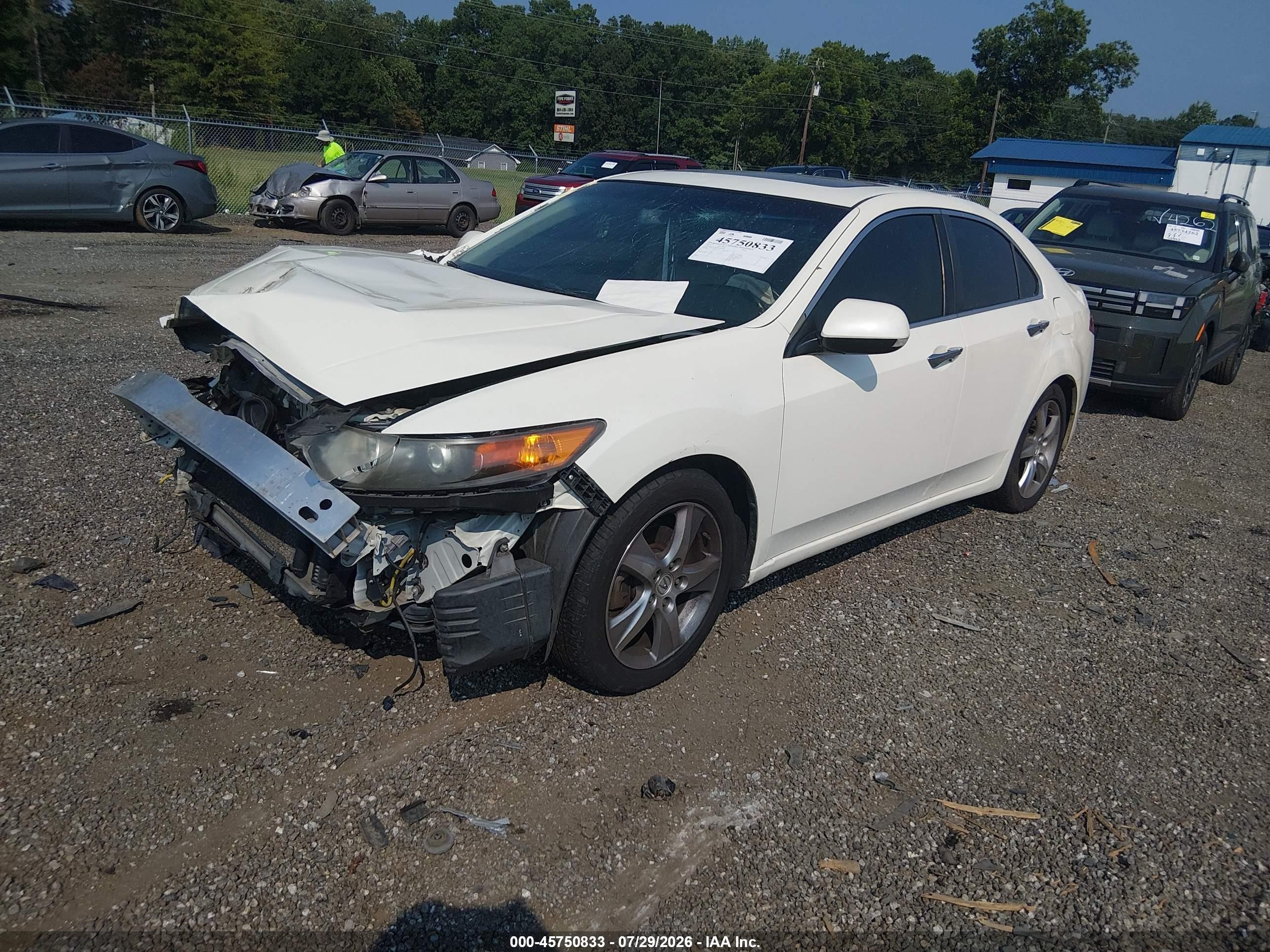 2011 Acura Tsx 2.4 White vin: JH4CU2F6XBC016649