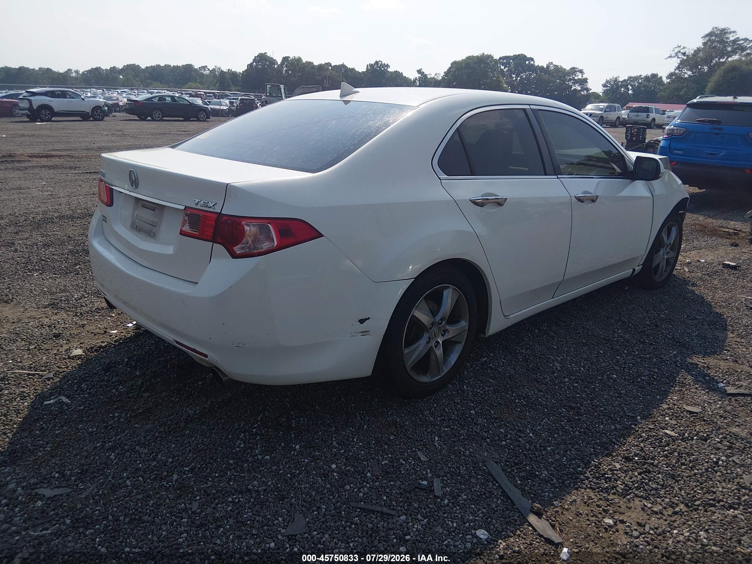 2011 Acura Tsx 2.4 White vin: JH4CU2F6XBC016649