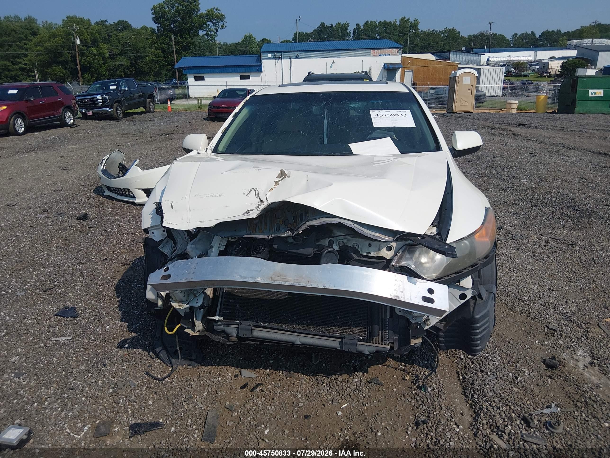 2011 Acura Tsx 2.4 White vin: JH4CU2F6XBC016649