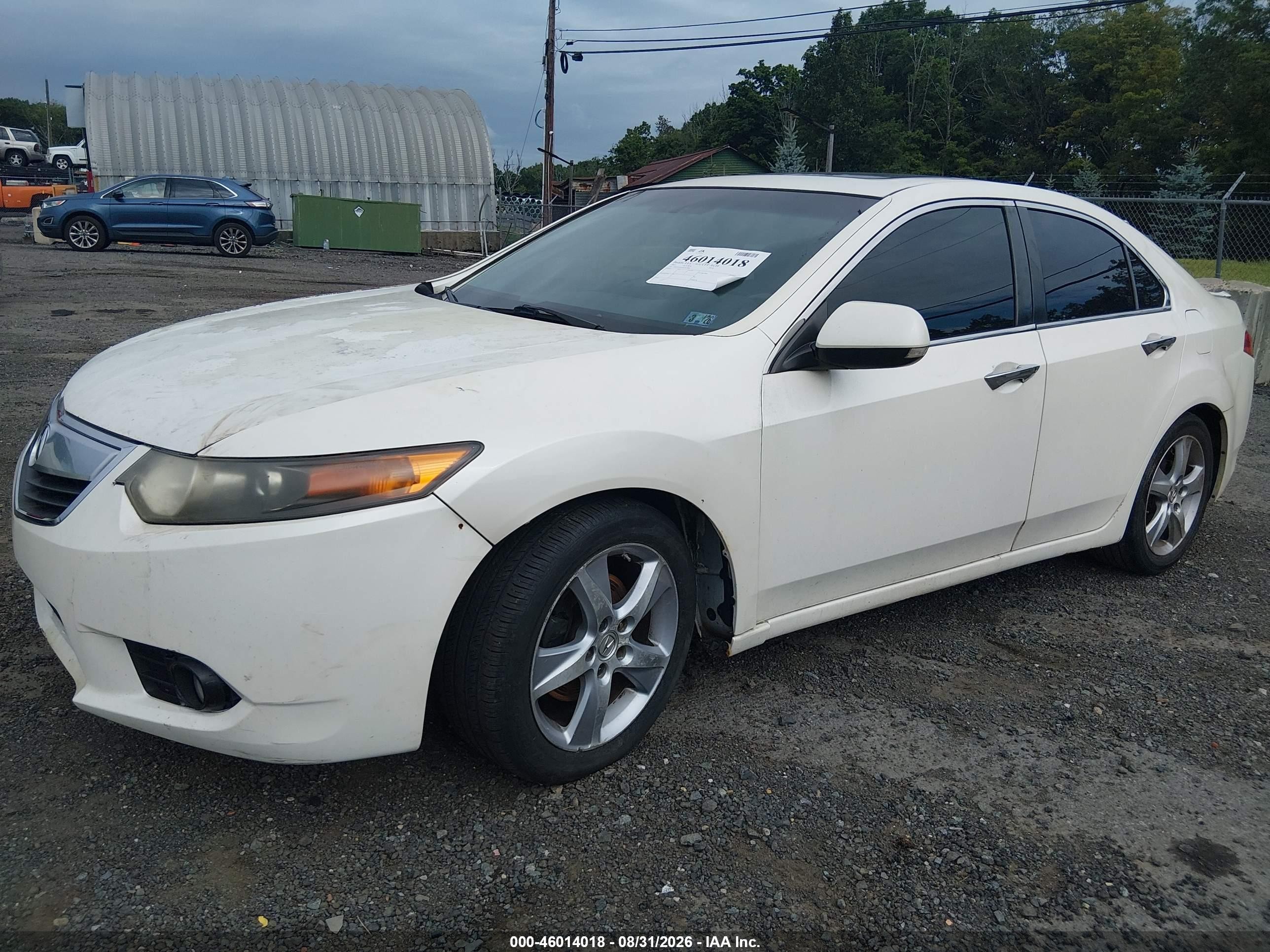 2011 Acura Tsx 2.4 White vin: JH4CU2F6XBC017896