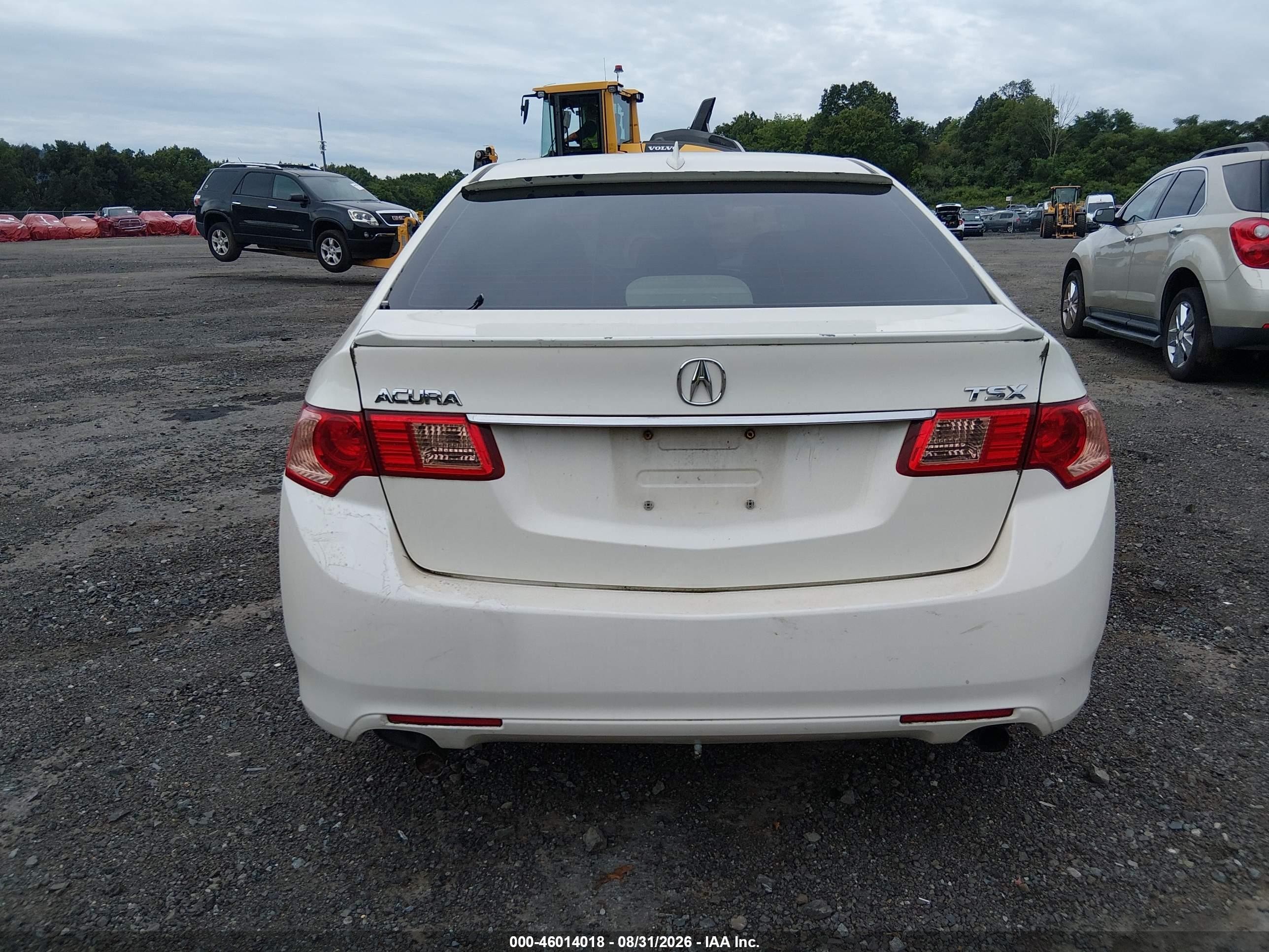 2011 Acura Tsx 2.4 White vin: JH4CU2F6XBC017896