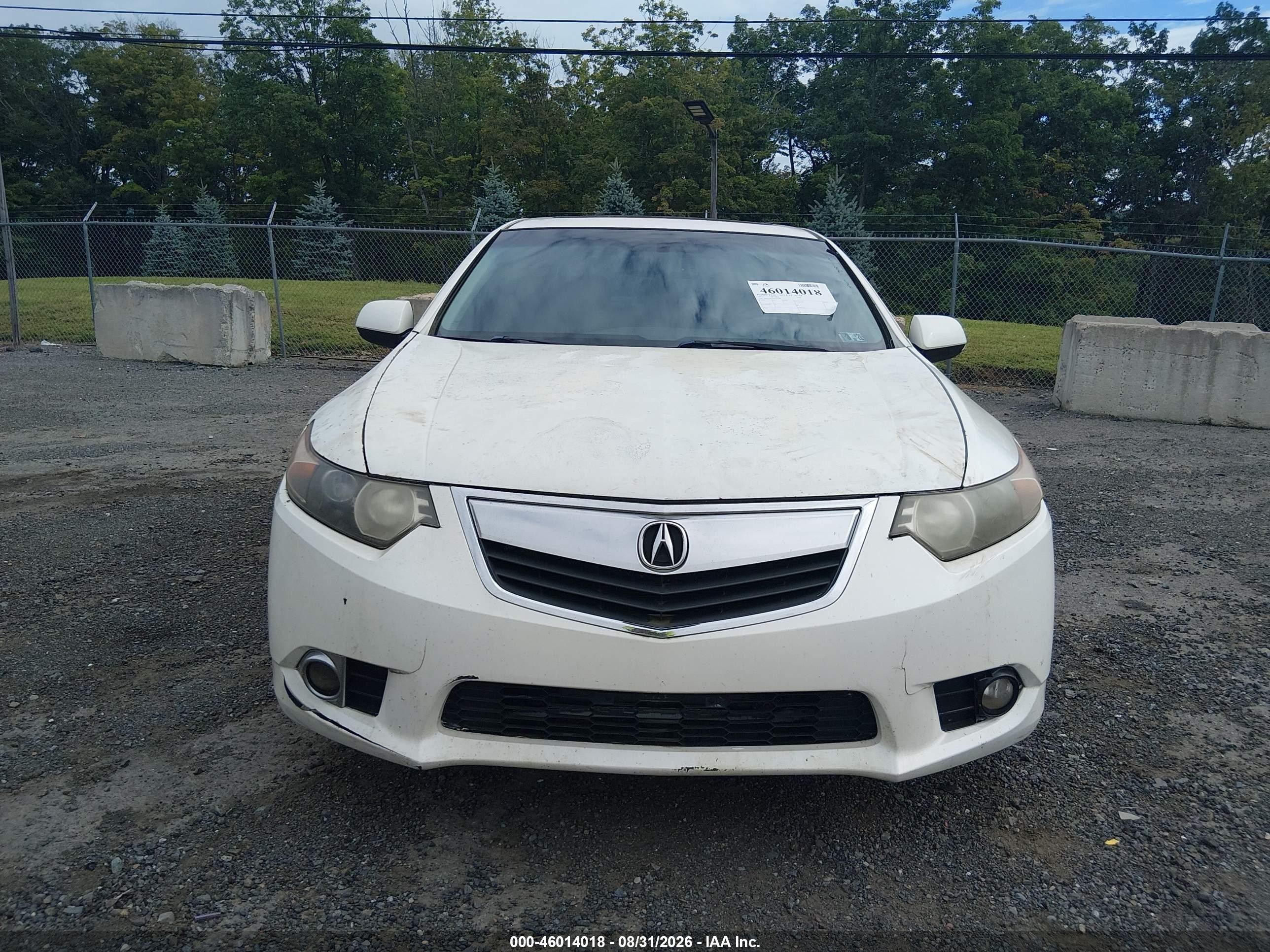 2011 Acura Tsx 2.4 White vin: JH4CU2F6XBC017896