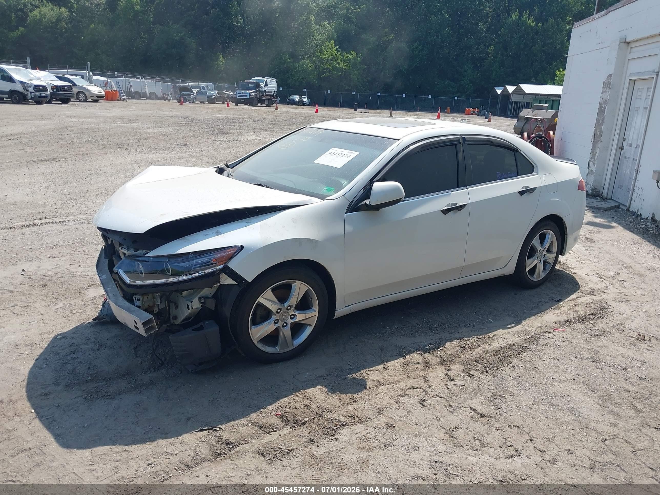 2014 Acura Tsx 2.4 White vin: JH4CU2F6XEC004053