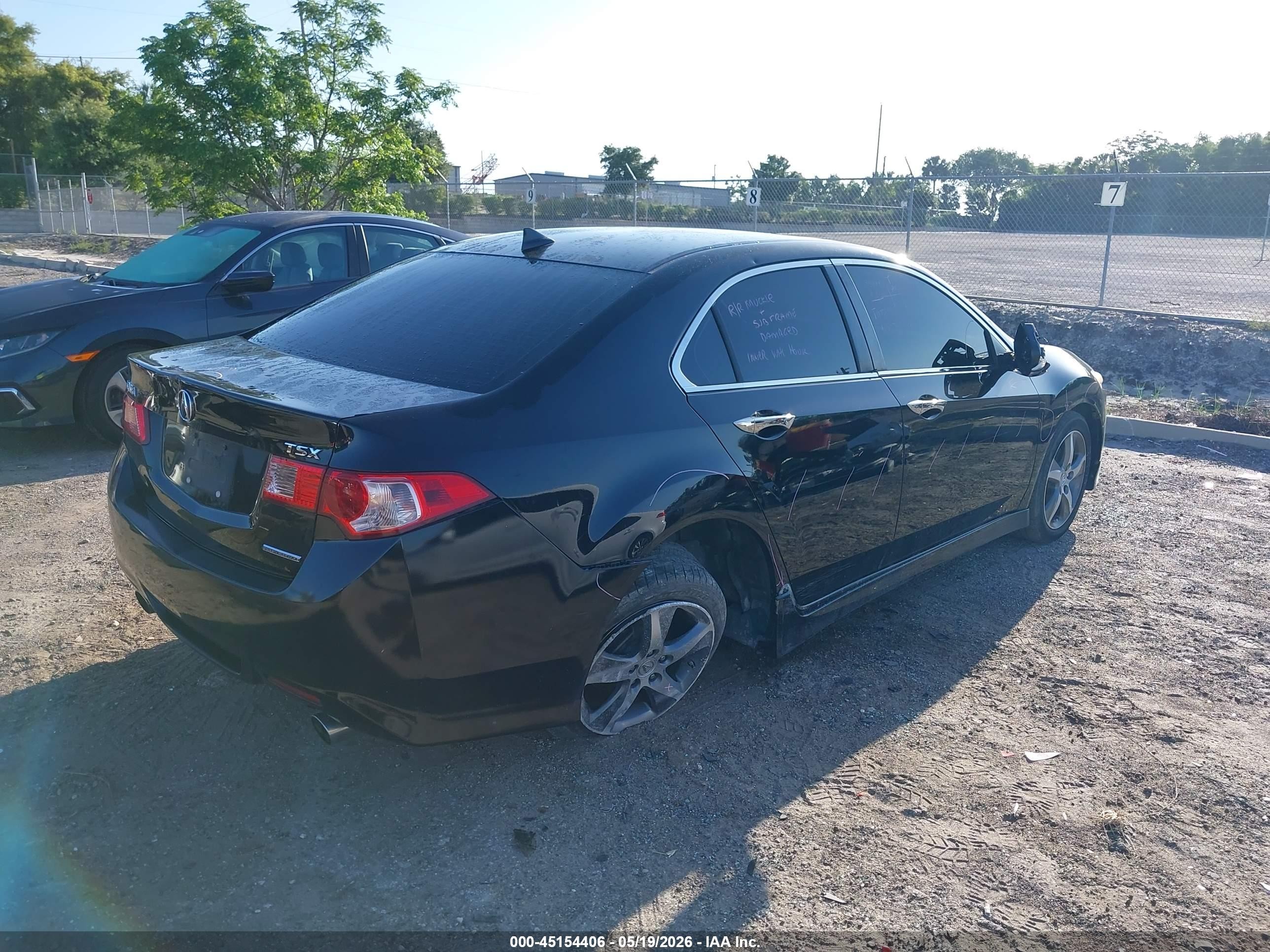 2012 Acura Tsx 2.4 Black vin: JH4CU2F80CC023337