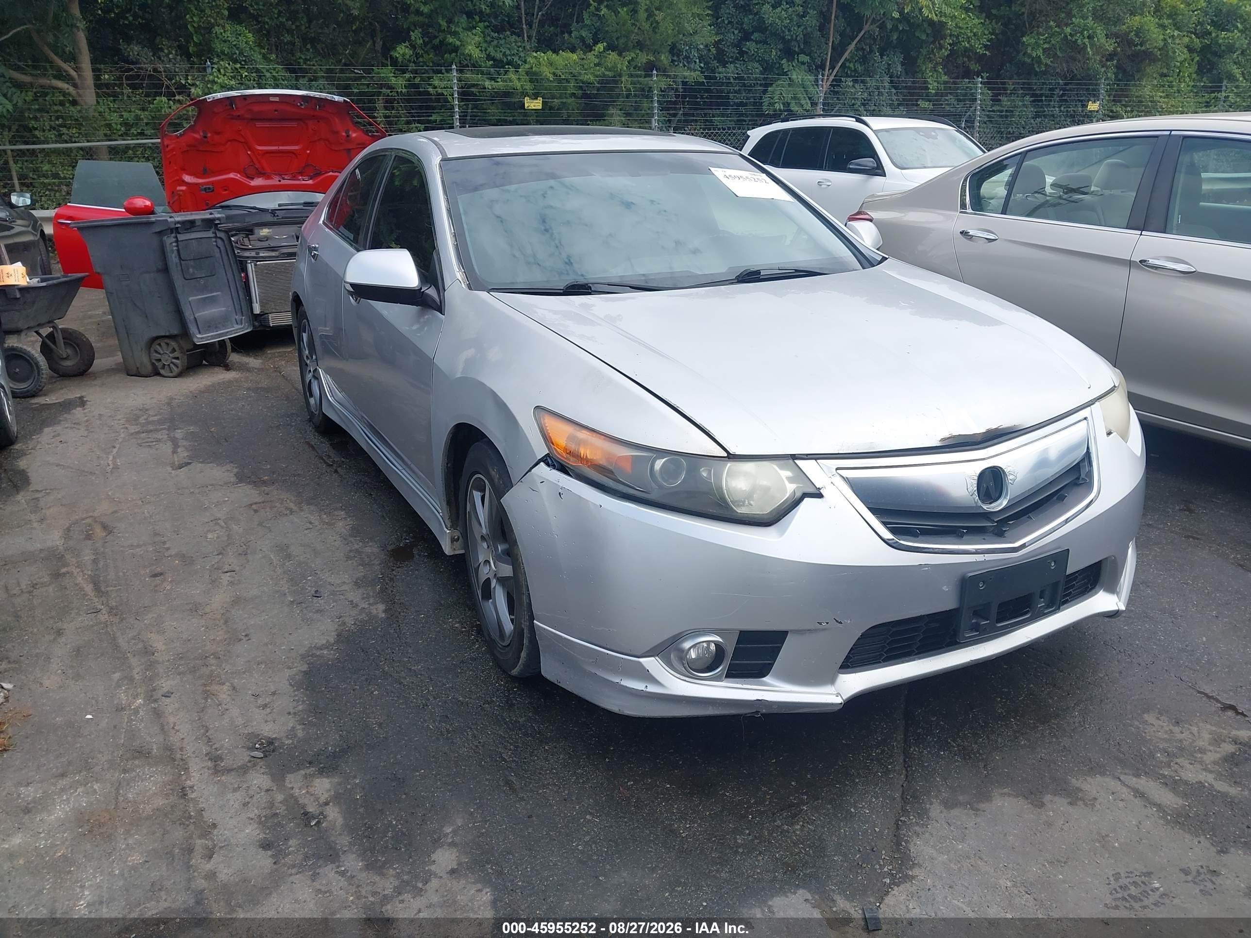 2012 Acura Tsx 2.4 Silver vin: JH4CU2F81CC013805